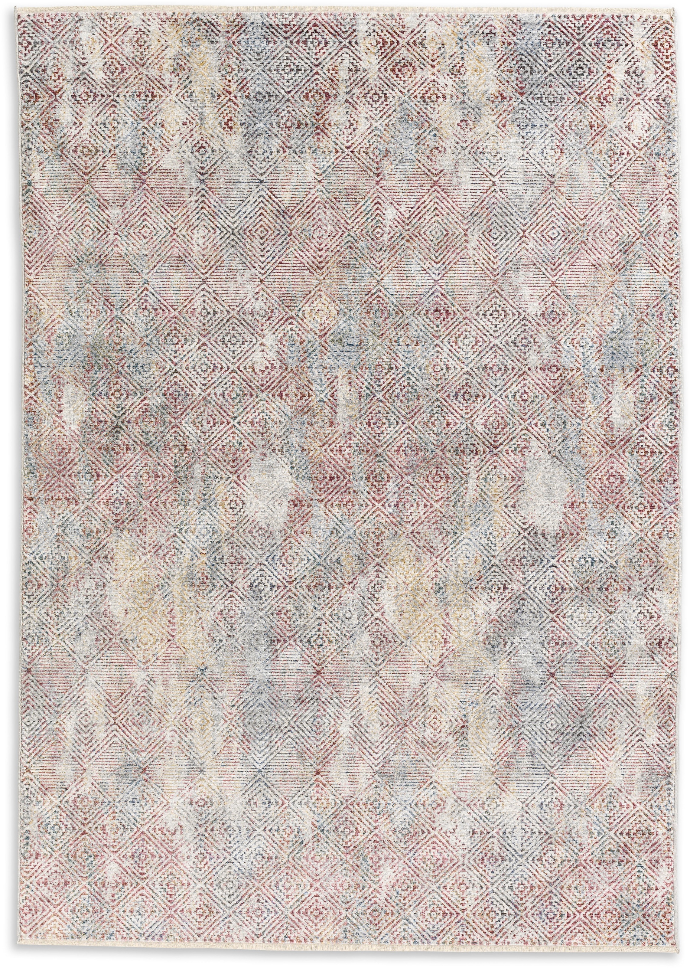 SCHÖNER WOHNEN-Kollektion Teppich »Charme 242«, rechteckig, 6 mm Höhe, leichter Kurzflor, Fransen, Wohnzimmer, Schöner Wohnen Kollektion