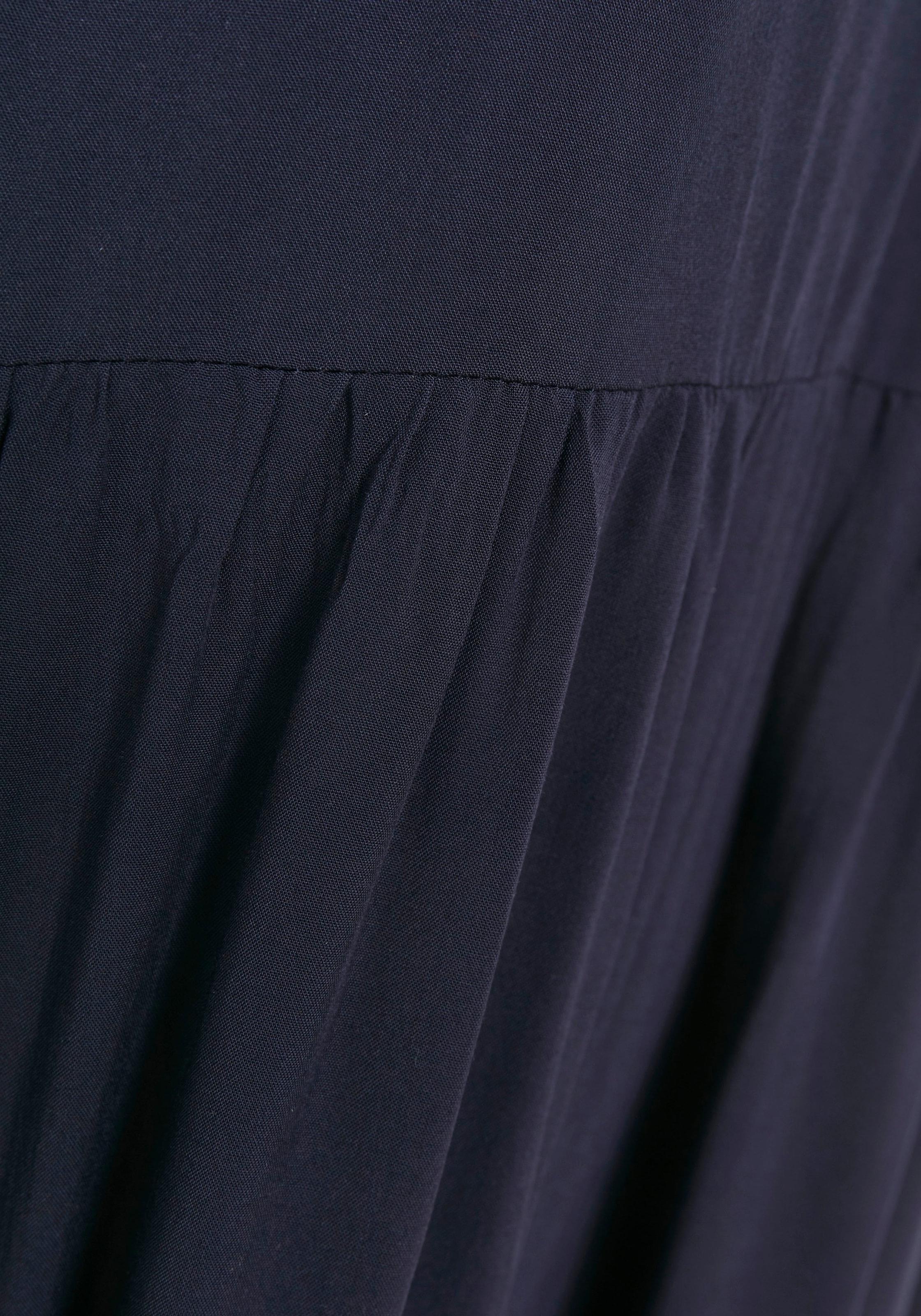 Saint Tropez Blusenkleid »EdaSZ SOLID«, Volants Jelmoli-Versand kaufen mit bei leichter Raffungen, und Schweiz Viskose online aus