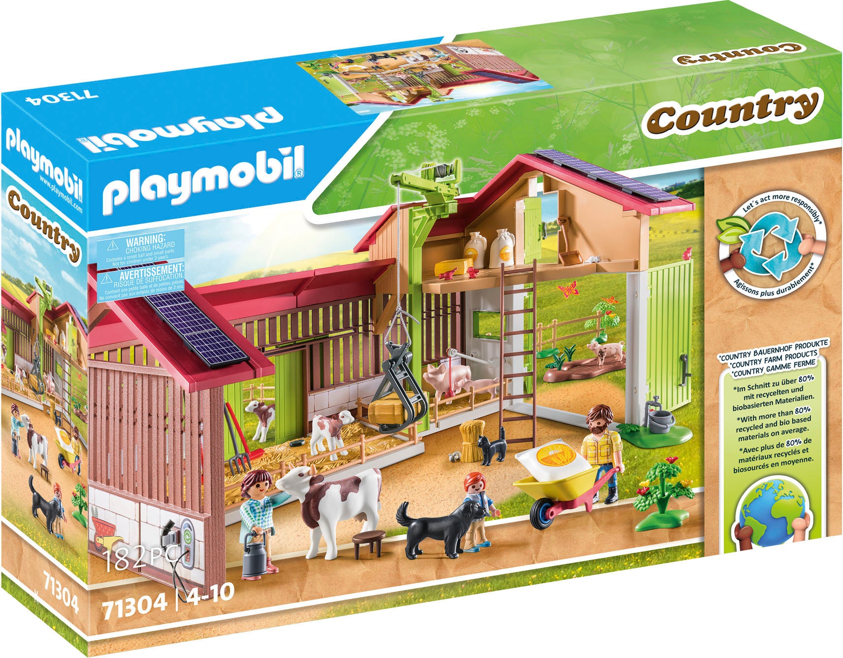 Konstruktions-Spielset »Grosser Bauernhof (71304), Country«, (182 St.), teilweise aus...