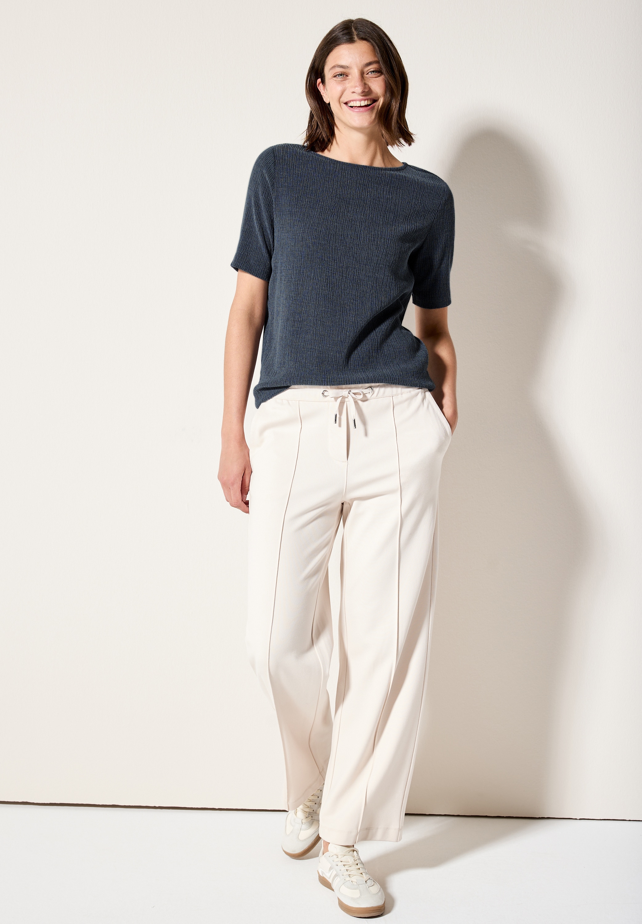 Cecil T-Shirt, mit feiner Crepe-Struktur