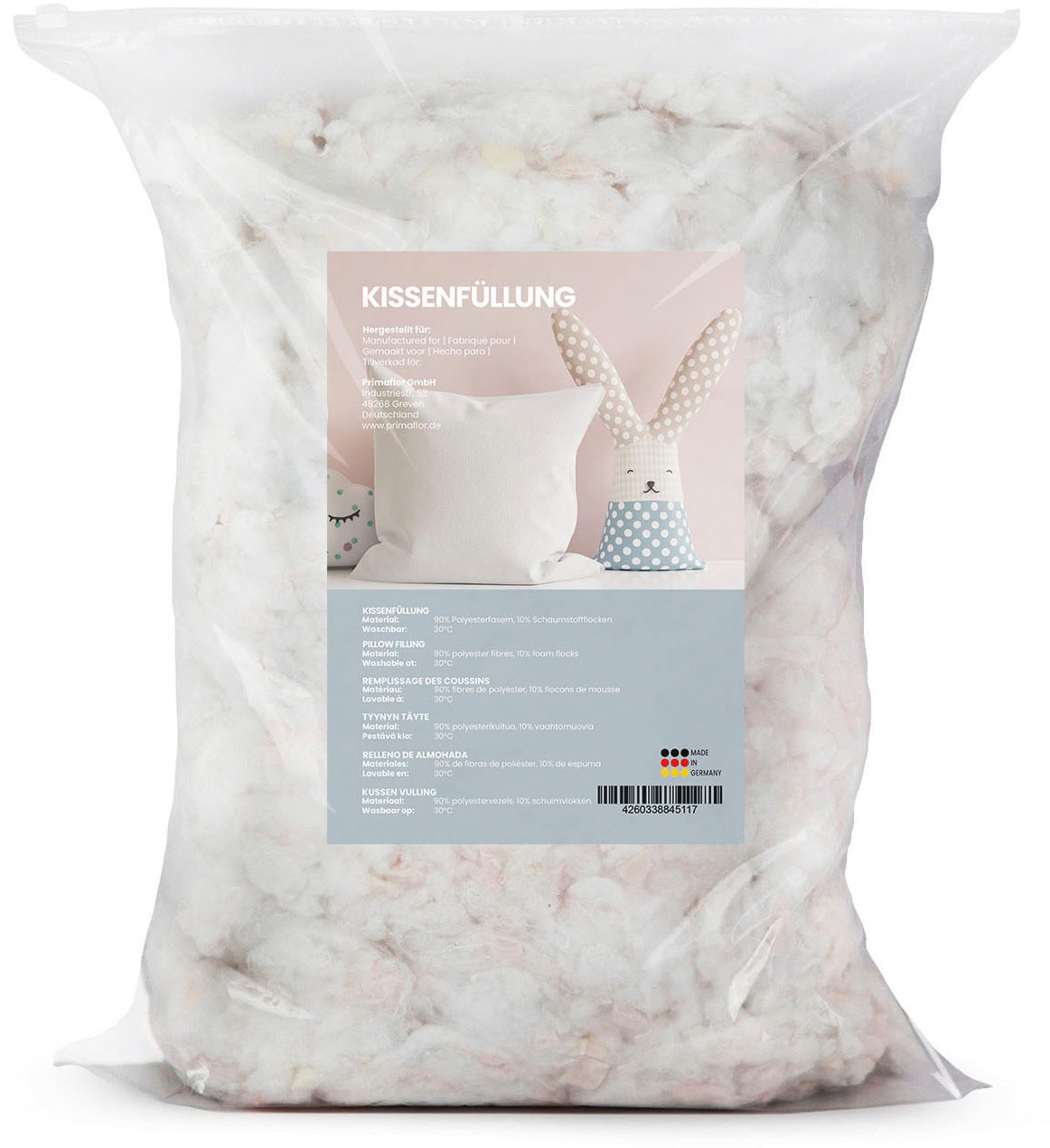 Primaflor-Ideen in Textil Kissenfüllung »Polyesterfasergemisch, 1kg«, Füllmaterial für Kissen, ideal als Bastelmaterial, waschbar