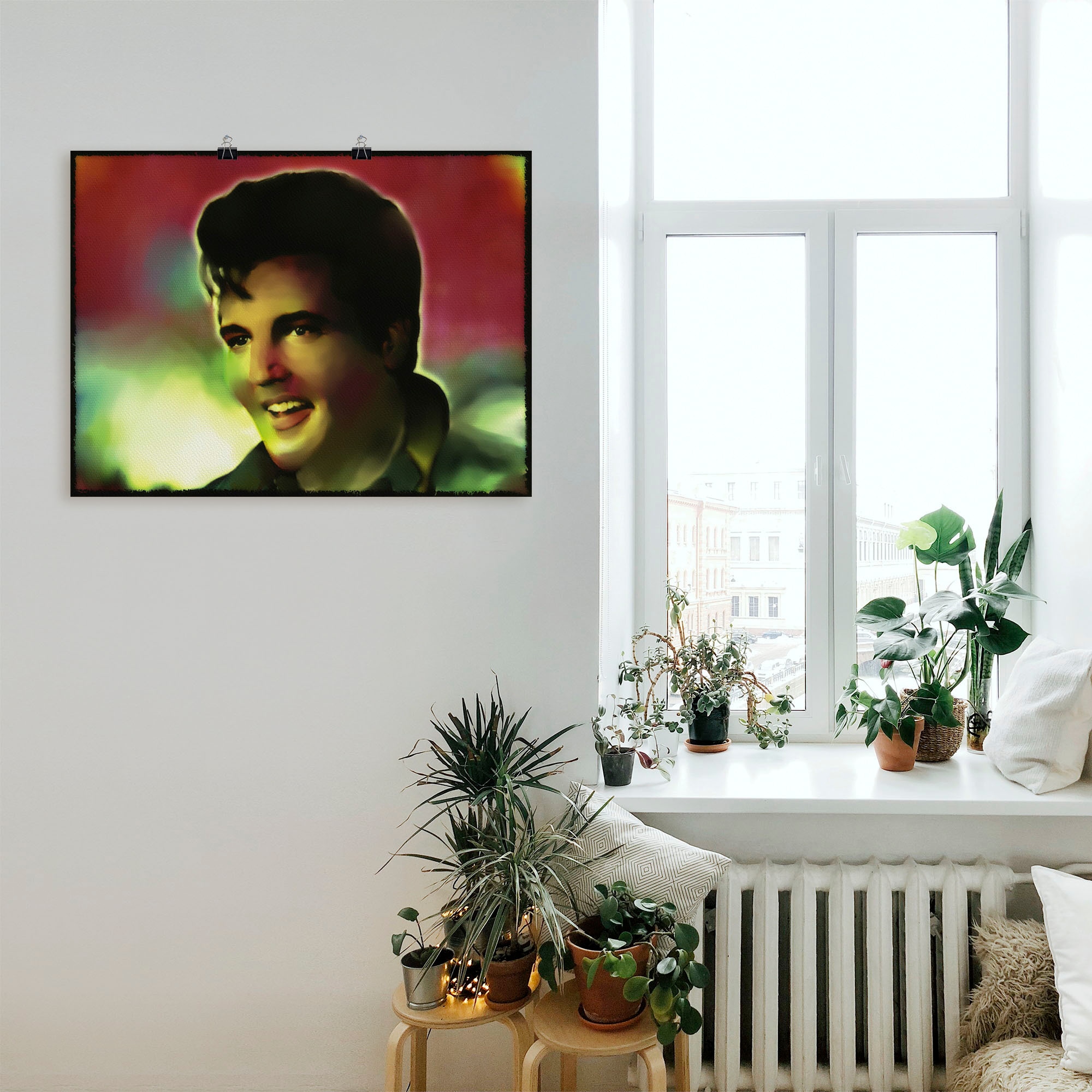 Artland Wandbild »Elvis, Star - Pop Art«, Bilder von berühmten Musikern, (1 St.), als Alubild, Leinwandbild, Wandaufkleber oder Poster in versch. Grössen