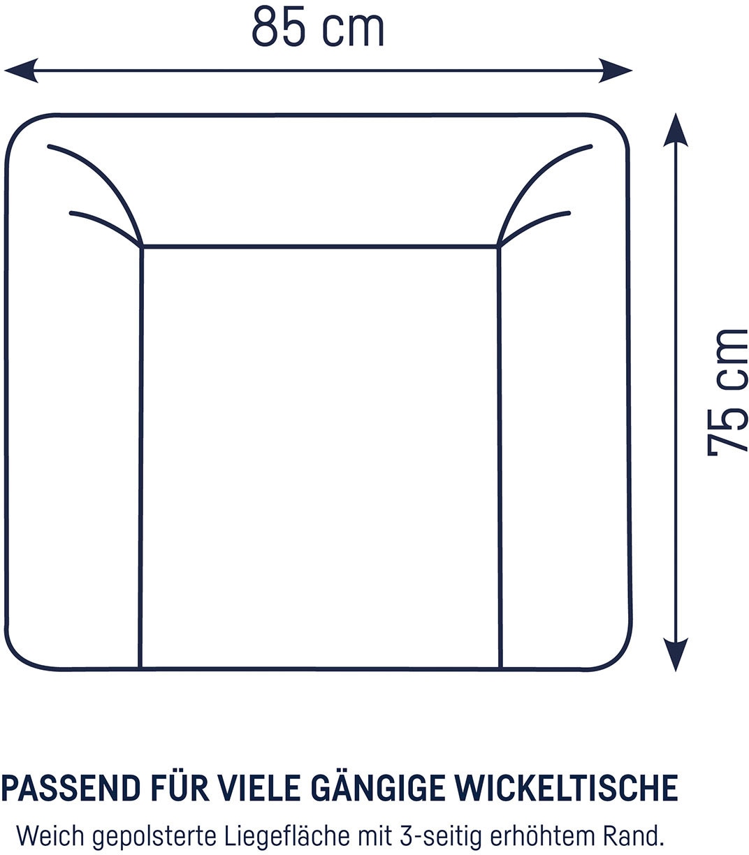 Julius Zöllner Wickelauflage »Softy, uni gelb«, (1 tlg.), Made in Germany