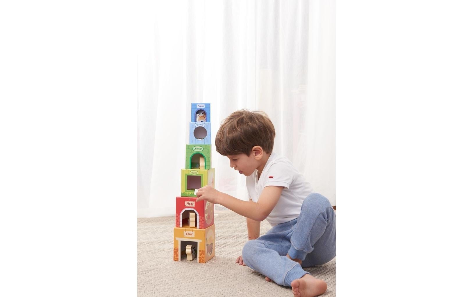 nicht definiert Stapelspielzeug »Spielba Holzspielwaren mit Holztieren«
