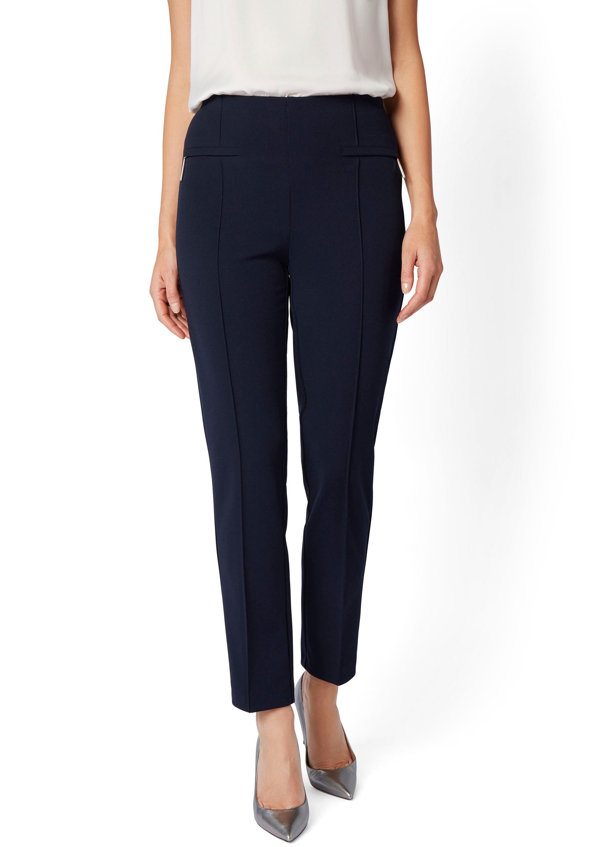 select! By Hermann Lange Stretch-Hose »Lea« mit Bügelfalte und Stretch