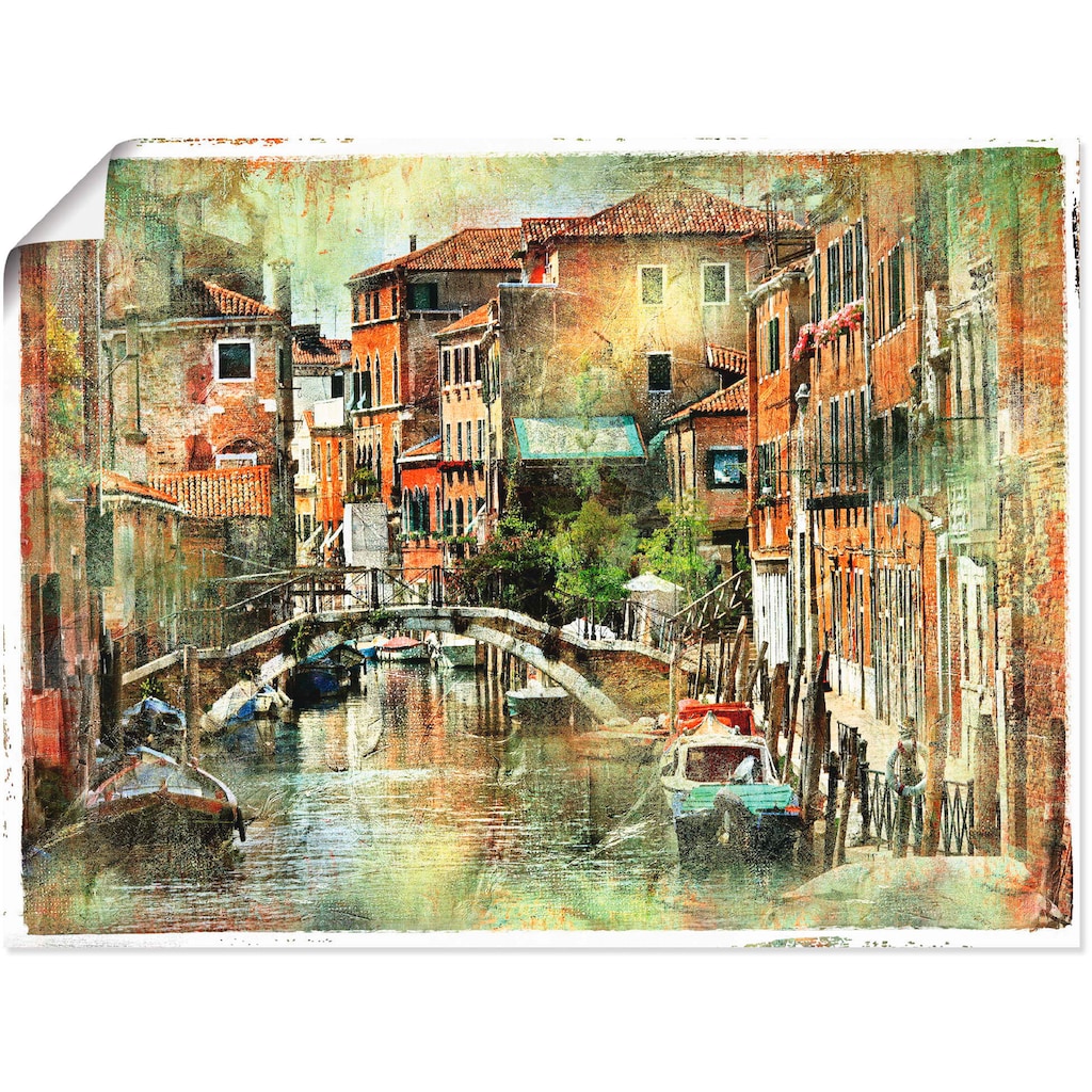 Artland Wandbild »Kanal in Venedig«, Italien, (1 St.)