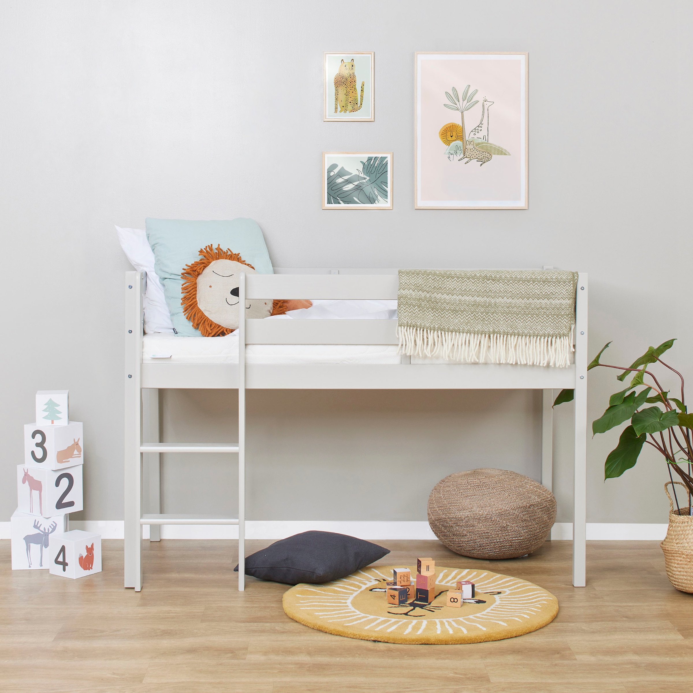 Hoppekids Spielbett »ECO COMFORT, Hochbett, in 2 Einzelbetten teilbar«, Höhe 72cm, Farbe & Grösse & Matratze