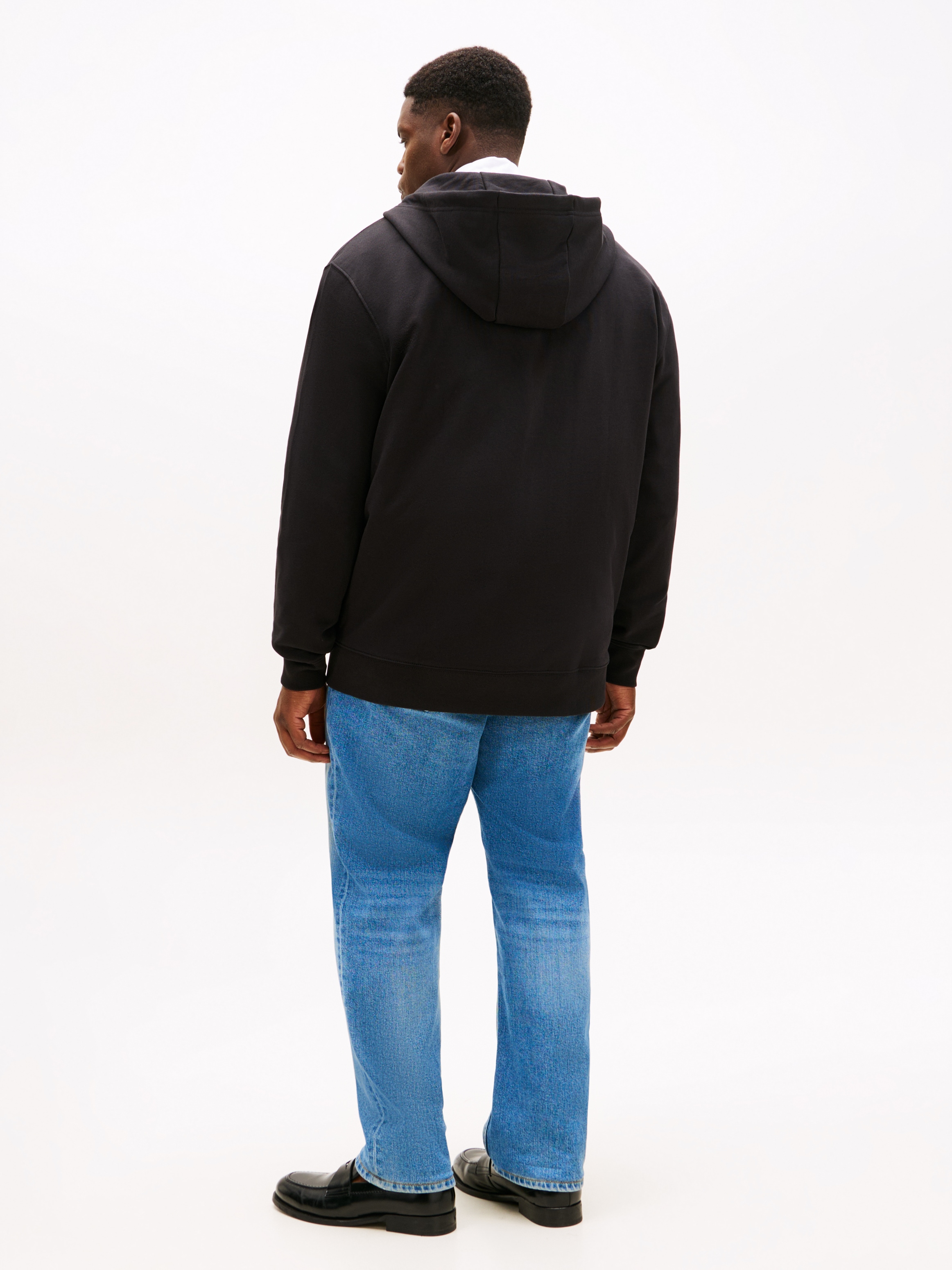Tommy Hilfiger Big & Tall Kapuzensweatjacke »BT-ESSENTIAL TERRY ZIP THROUGH«, Grosse Grössen, Kapuze mit Tunnelzug