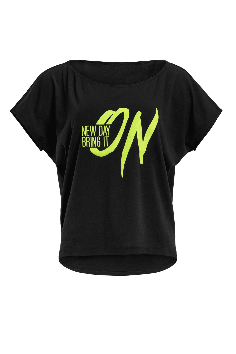 Winshape Oversize-Shirt »MCT002 ultra leicht«, mit Neon gelbem Glitzer- Aufdruck online bestellen bei Jelmoli-Versand Schweiz