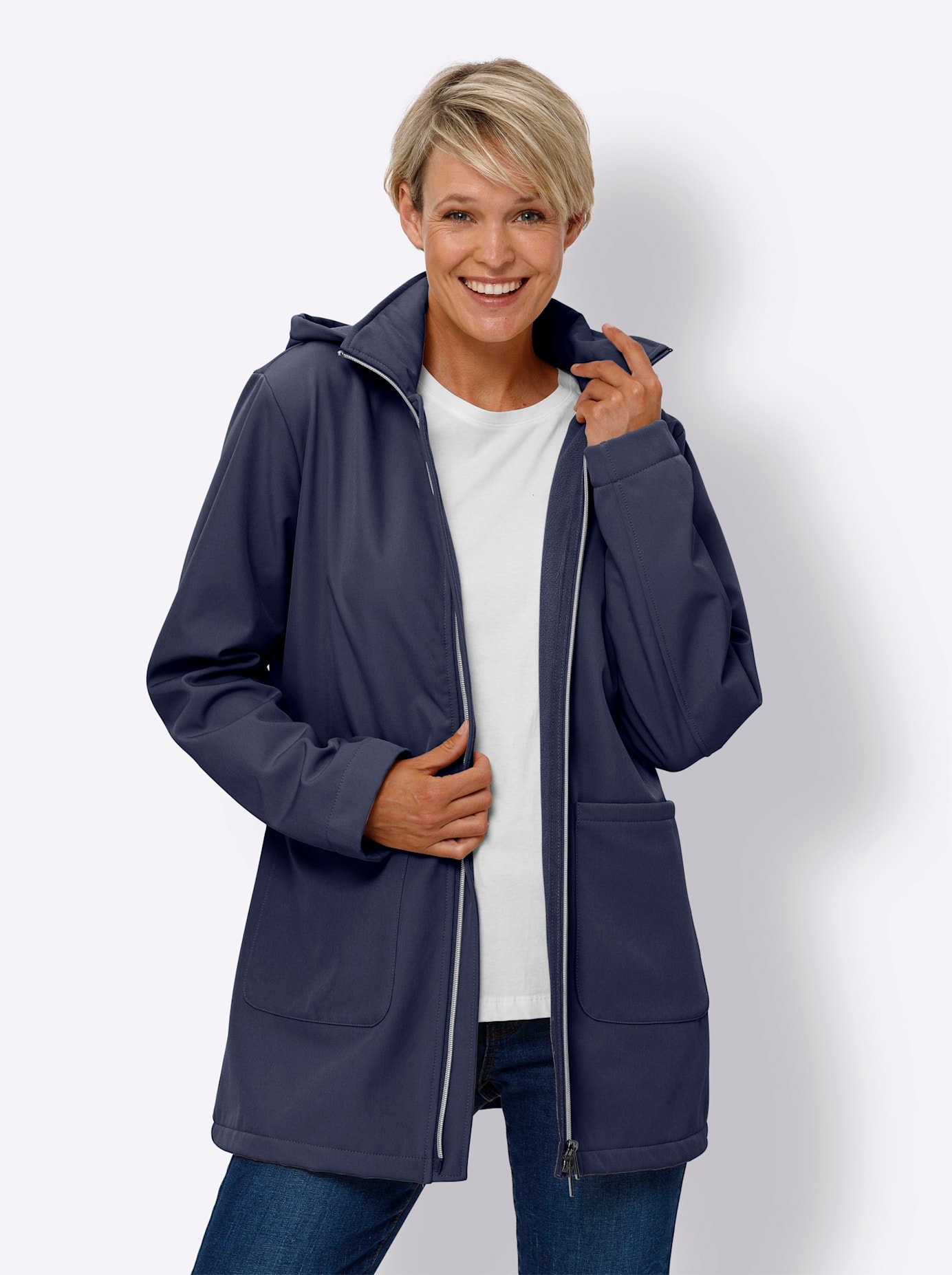 Classic Basics Softshelljacke, mit Kapuze