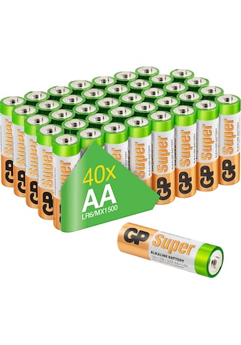 GP Batteries Batterie »Super Alkaline AA - 40 Stück«, LR6, 1,5 V, (Packung) kaufen