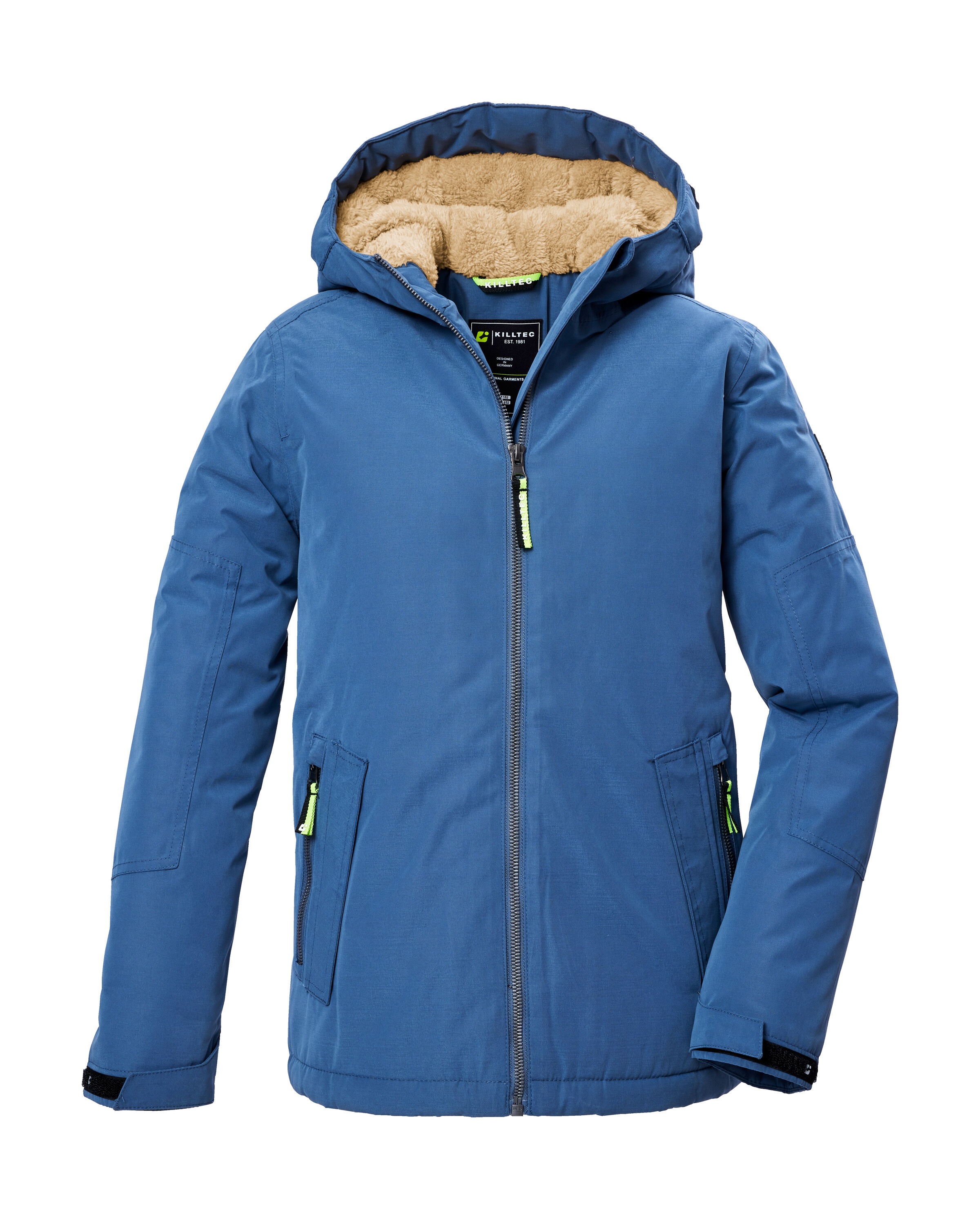 Killtec Funktionsjacke »KOW 377 BYS JCKT«, Wasserdichte Funktionsjacke mit Kapuze, warmem Futter und Kinnschutz