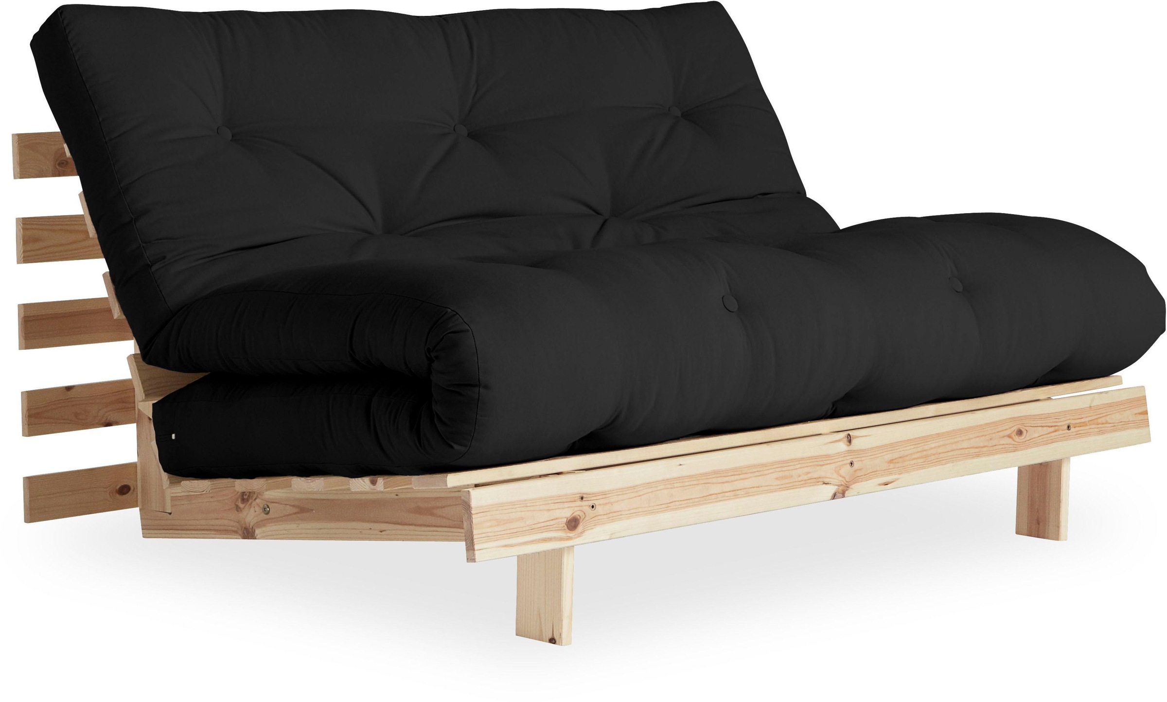 Karup Design Daybett »Daybett Roots Schlafsofa – Gästebett & Sofa aus FSC®-Kiefer«, Inkl. Futonmatratze, in mehreren Grössen & Farben erhältlich