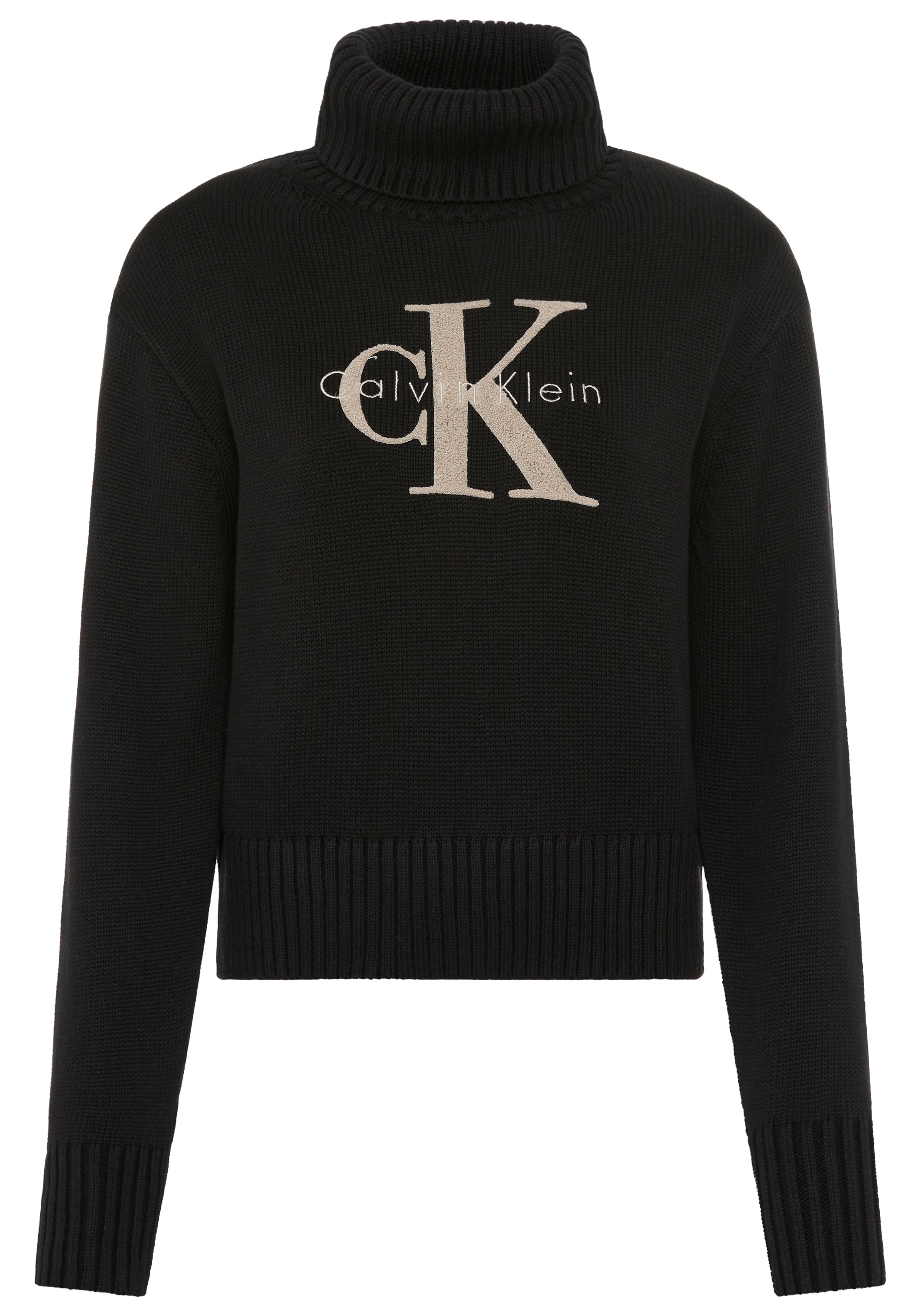 Calvin Klein Jeans Strickpullover Rollkragen, Logo-Druck