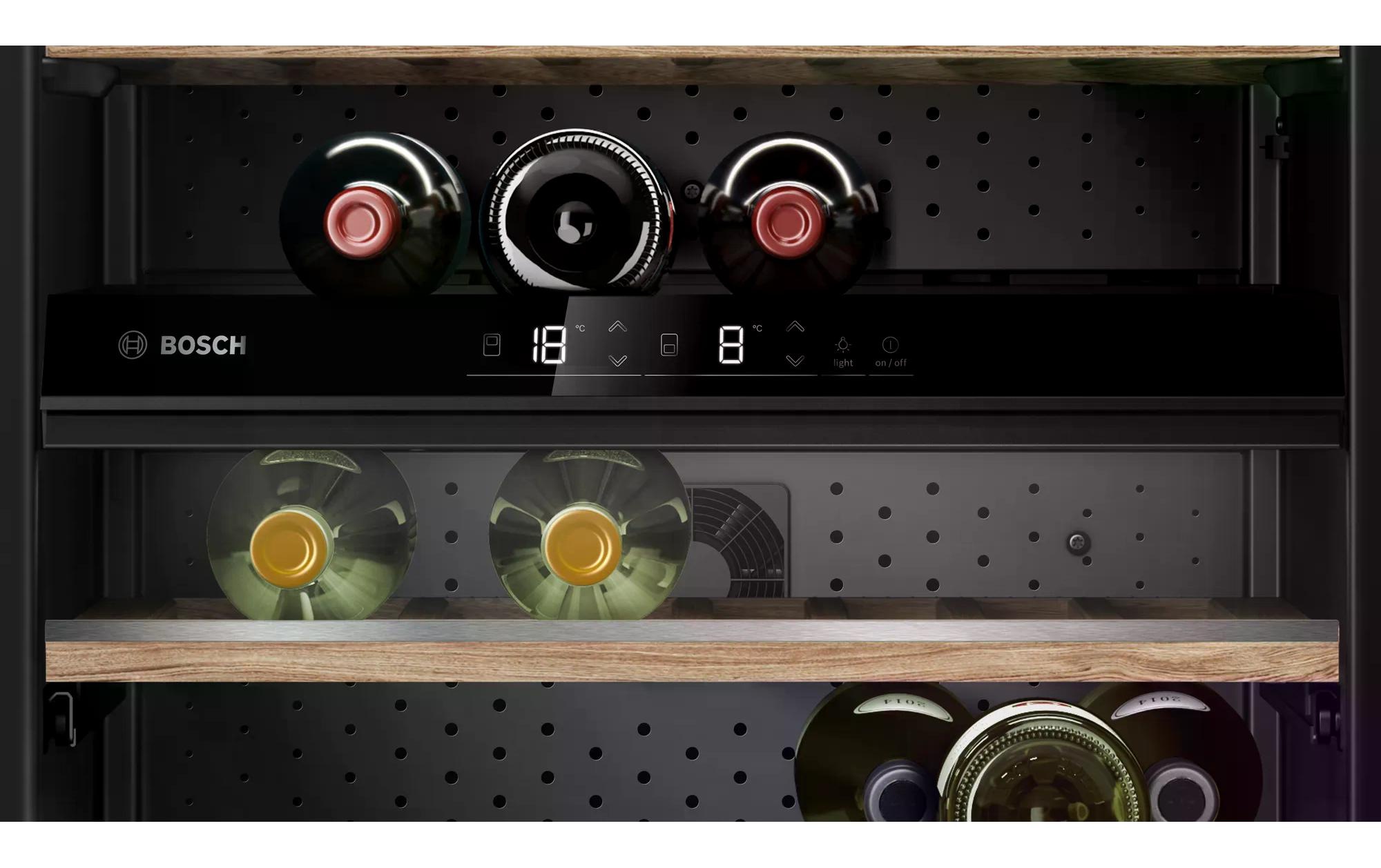 BOSCH Weinkühlschrank »KWK16ABGB Rechts/Wechselbar«, für 44 St. Standardflaschen á 075l, Holzart: Eiche (China)
