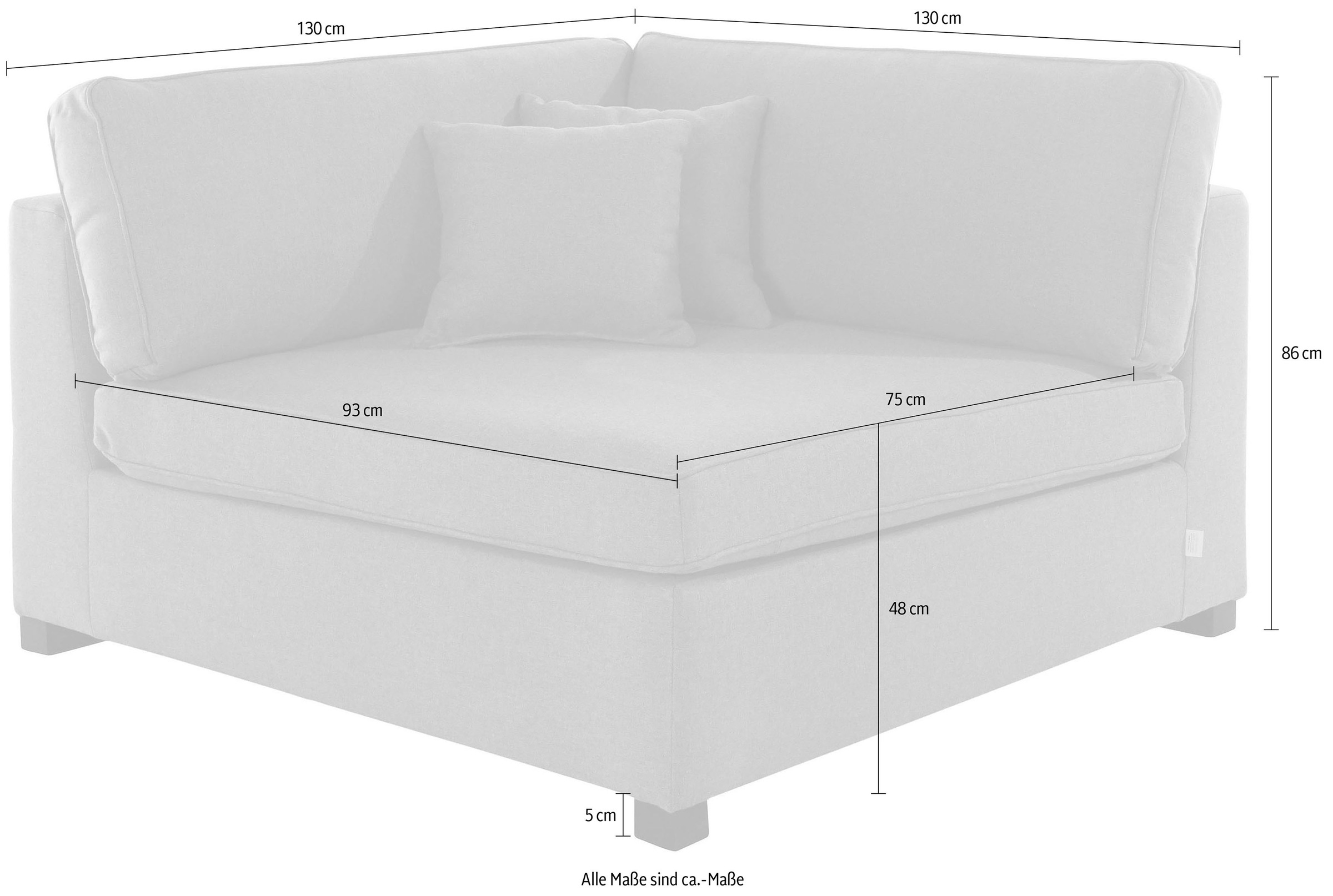 Home affaire Sofa »Skara XXL«, Eckelement zur individuellen Polstergarnitur-Gestaltung