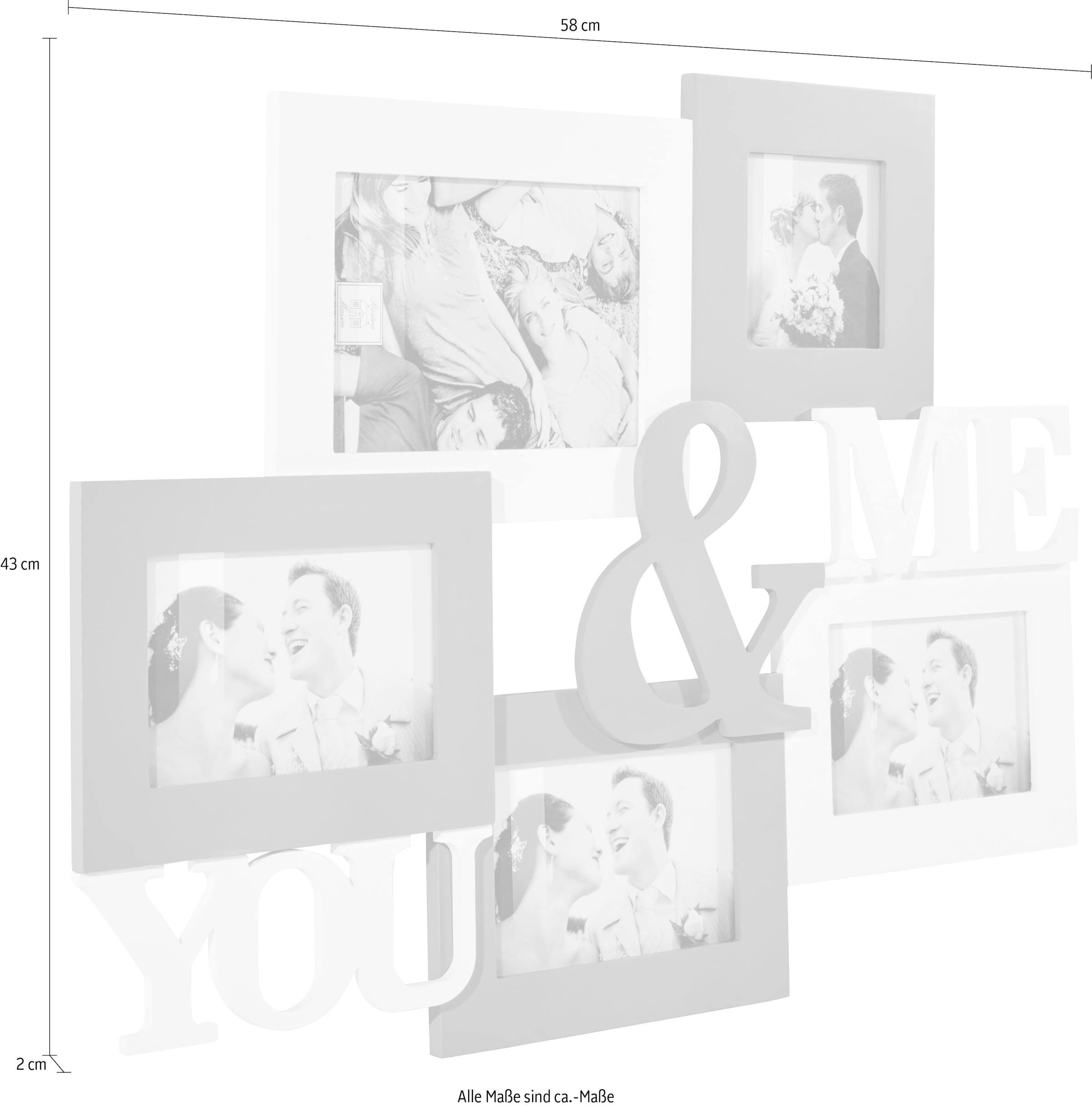 Jelmoli-Versand kaufen »YOU & | ME«, Collage 5 Bilderrahmen für home Fotorahmen Bilder, online my