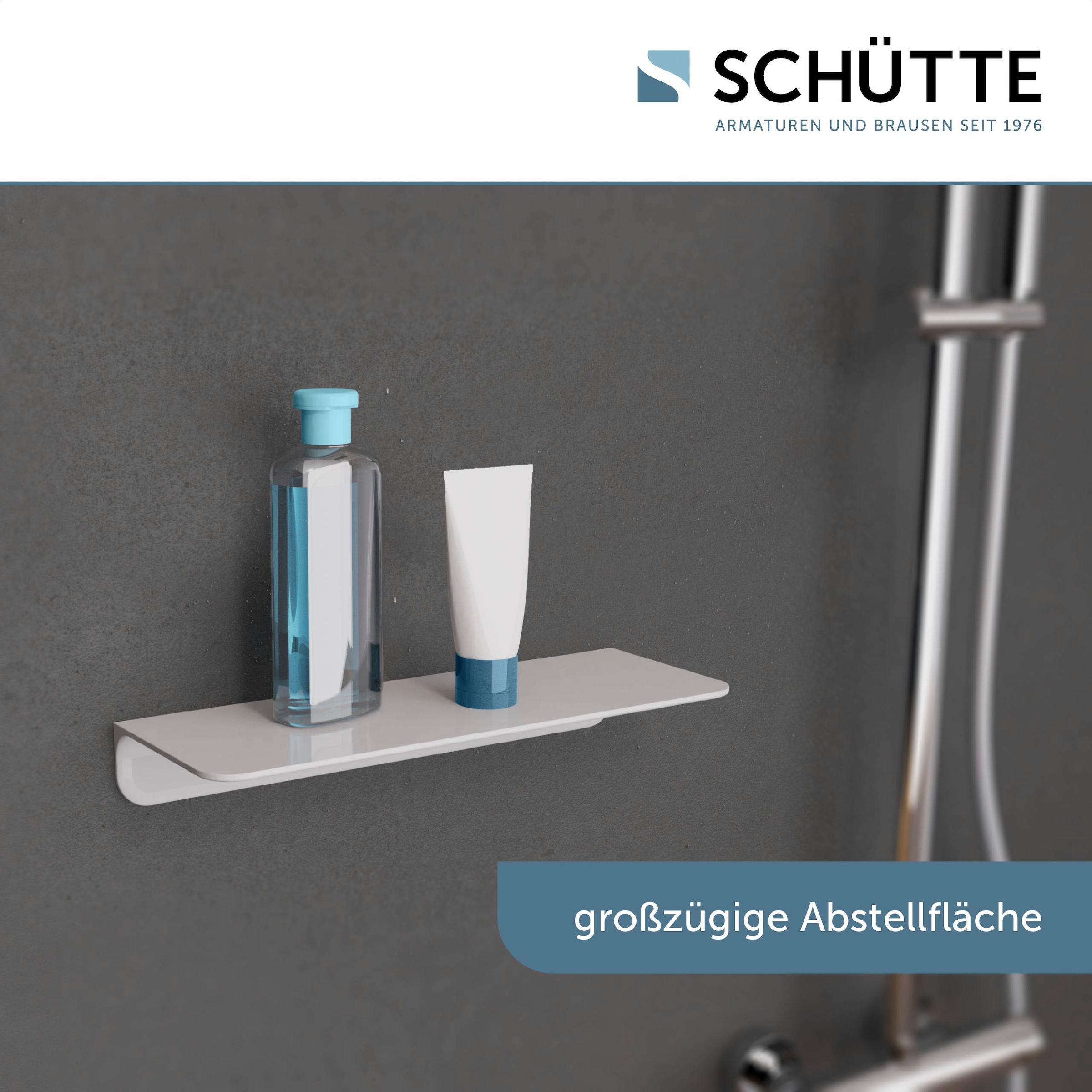 Schütte Duschregal, ohne Bohren, Bad Regal für Badezimmer in Weiss oder Anthrazit