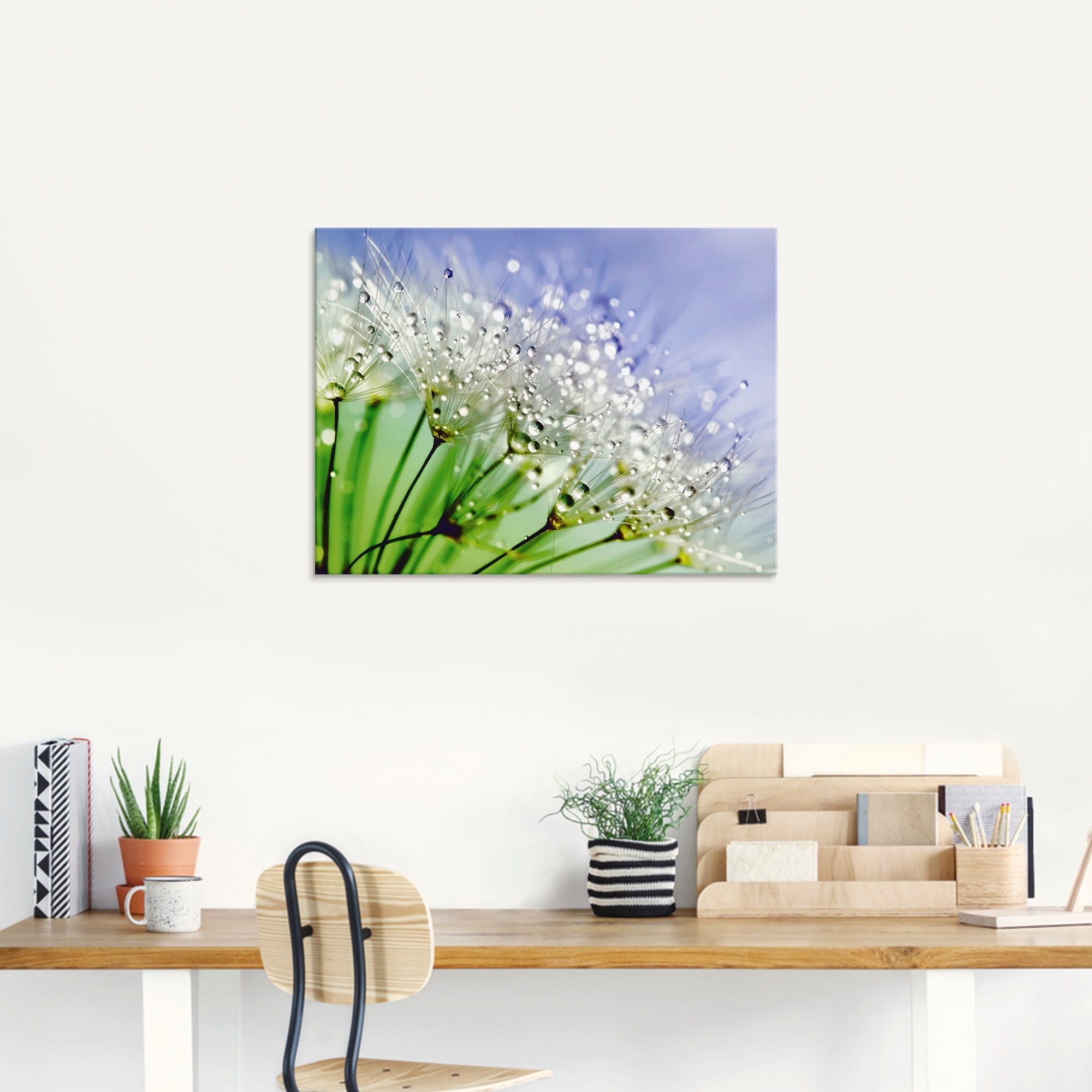 Artland Glasbild »Glitzernde Pusteblume«, Blumen, (1 St.), in verschiedenen Grössen