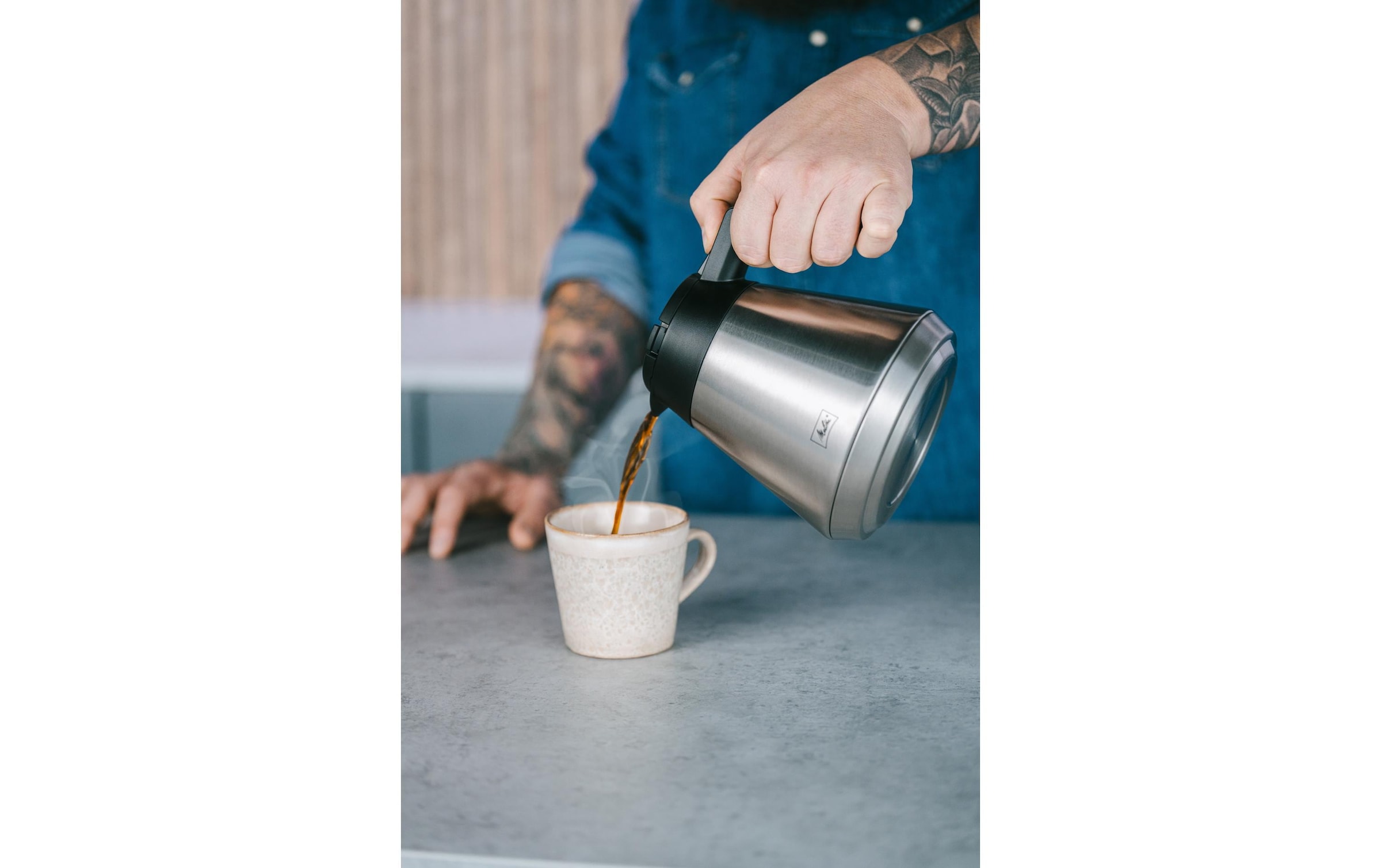 Melitta Filterkaffeemaschine »One Therm Edelstahl/Schwarz«, 1x4