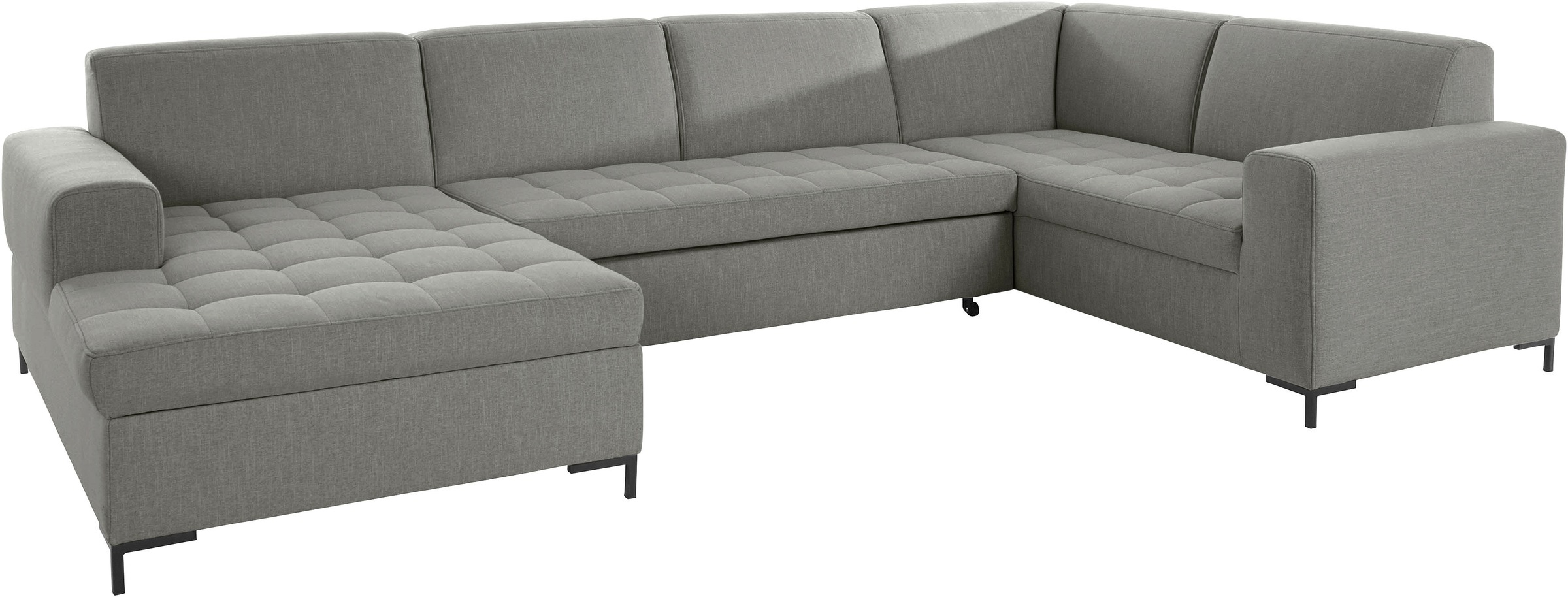 GOODproduct Wohnlandschaft »Grazzo U-Form«, hochwertige Stoffe aus recyceltem Material, Steppung im Sitzbereich