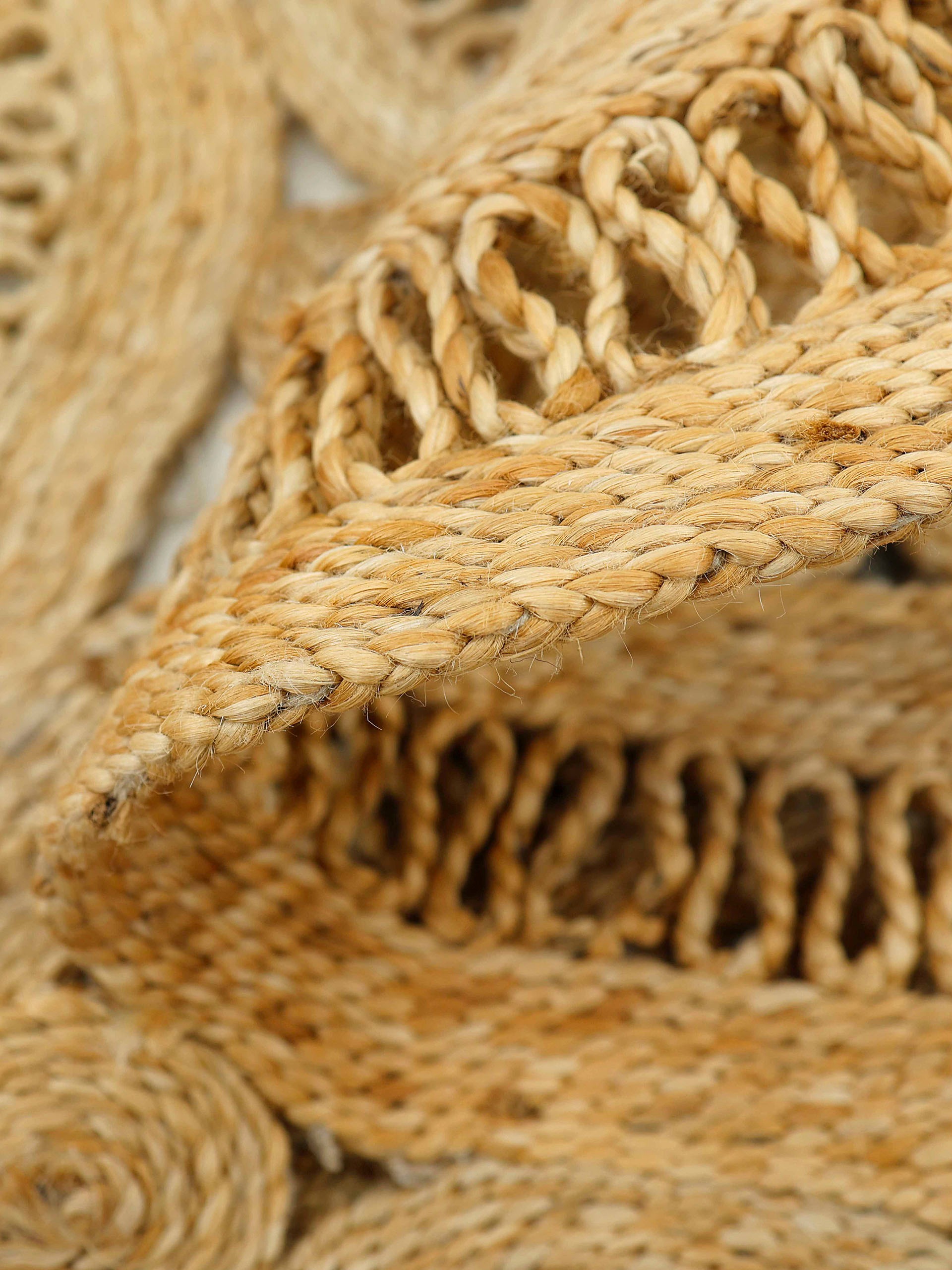 Jelmoli-Versand Boho | gewebt, carpetfine von Hand Sisalteppich online »Juteteppich Style rund, Paul«, Pflanzenmaterial kaufen natürliches