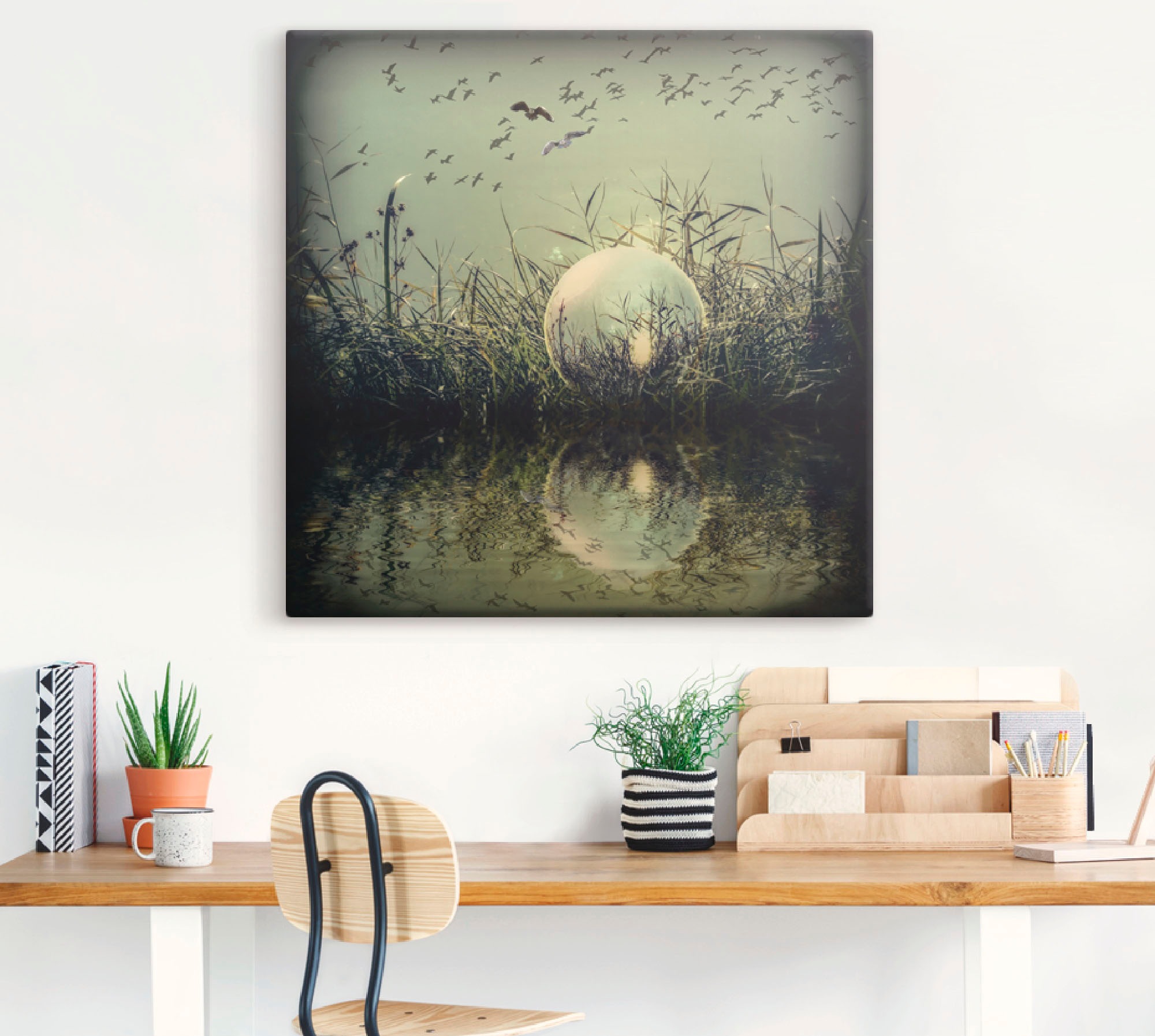 Artland Wandbild "In der Glaskugel - Mystische Au" Landschaften 1 Stk. tlg. als Alubild, Leinwandbild in verschied. Größen