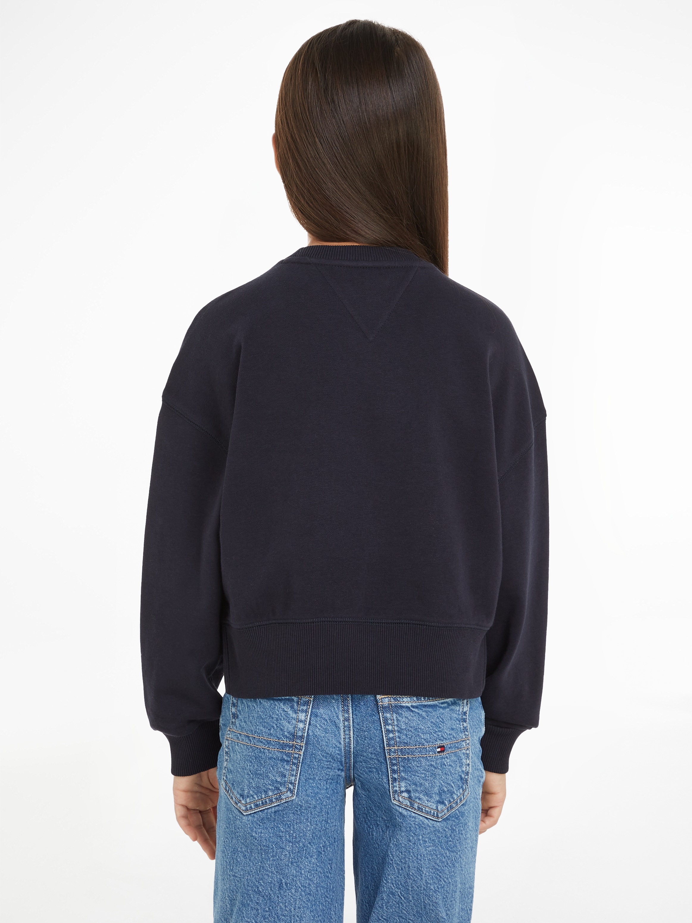 Tommy Hilfiger Langarmshirt »HILFIGER NY EMBROIDERED CREWNECK«, Kinder bis 16 Jahre mit Logostickerei