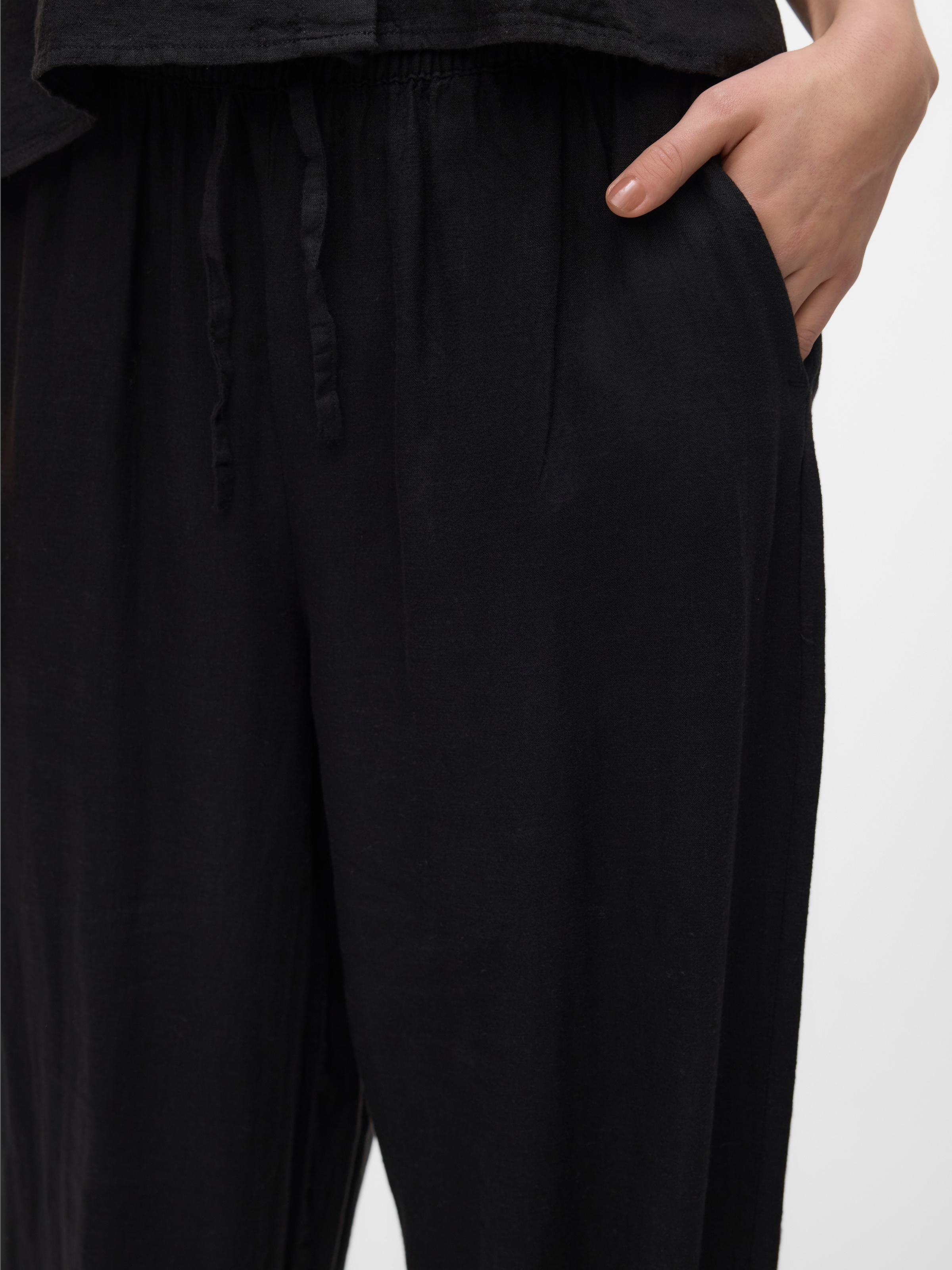 Vero Moda Schlupfhose »VMLINN LINEN PANTS WVN NOOS«, Sommerhose, mit Leinen