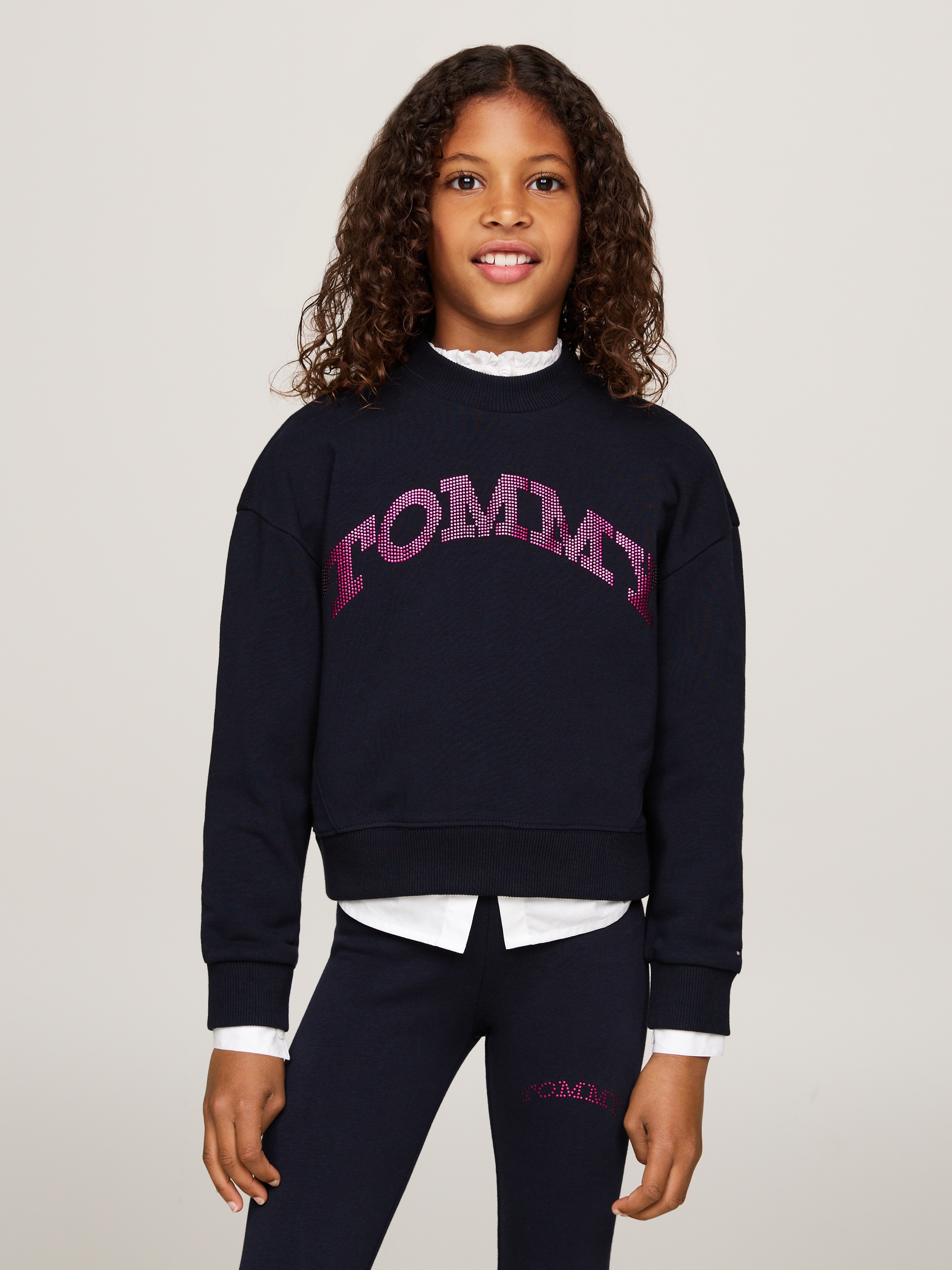 TOMMY HILFIGER Sweatshirt »TOMMY DOT FOIL CN SWEATSHIRT«, mit Logo-Foliendruck