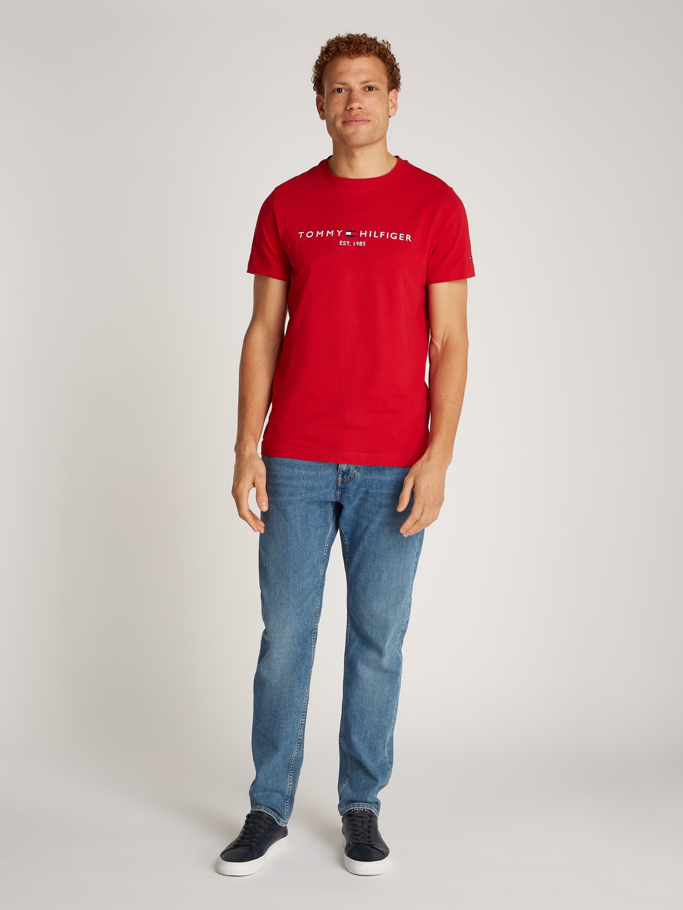Tommy Hilfiger T-Shirt »TOMMY LOGO TEE«, aus reiner Baumwolle