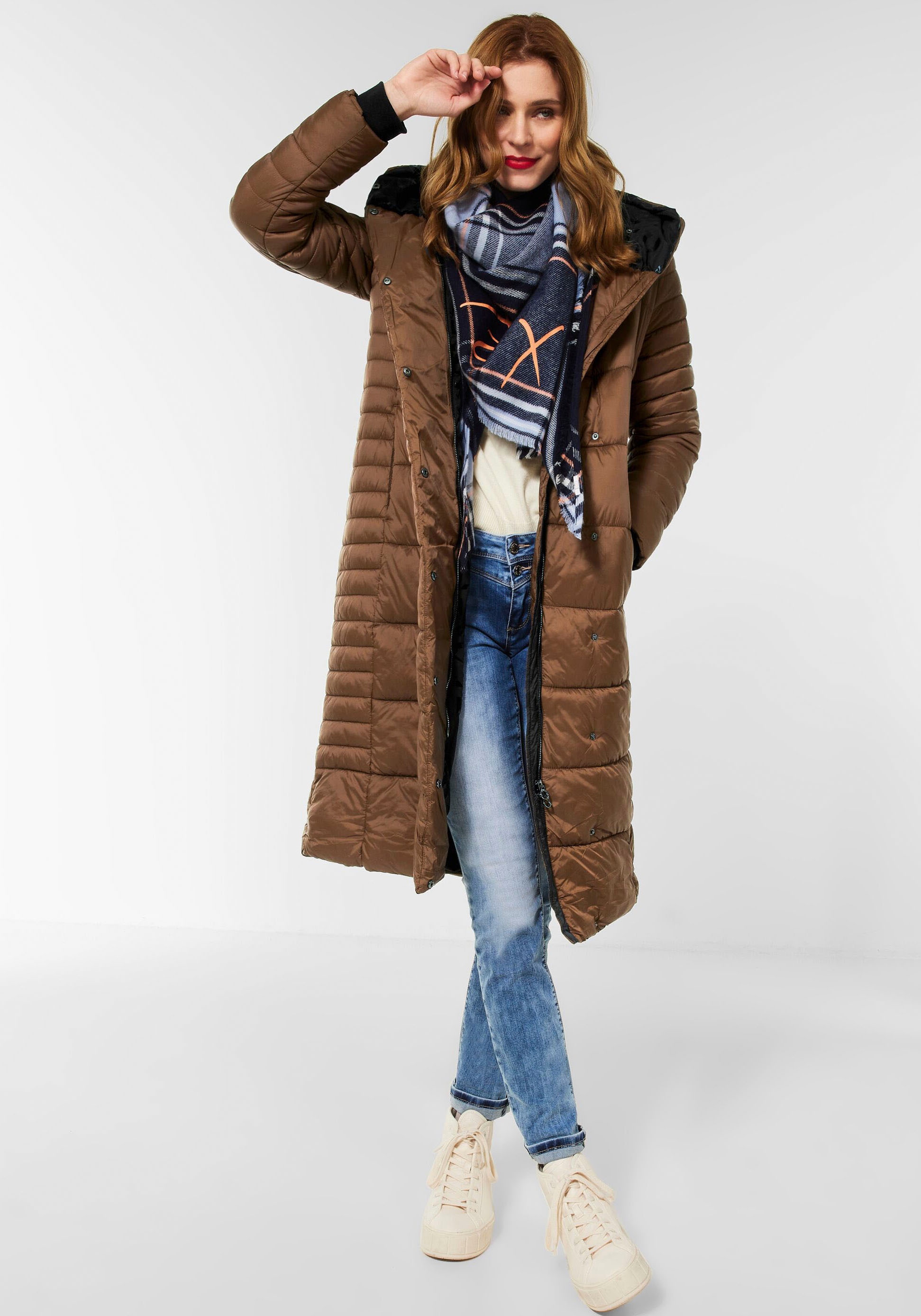 STREET ONE Steppjacke, mit Kapuze, mit versetztem Verschluss