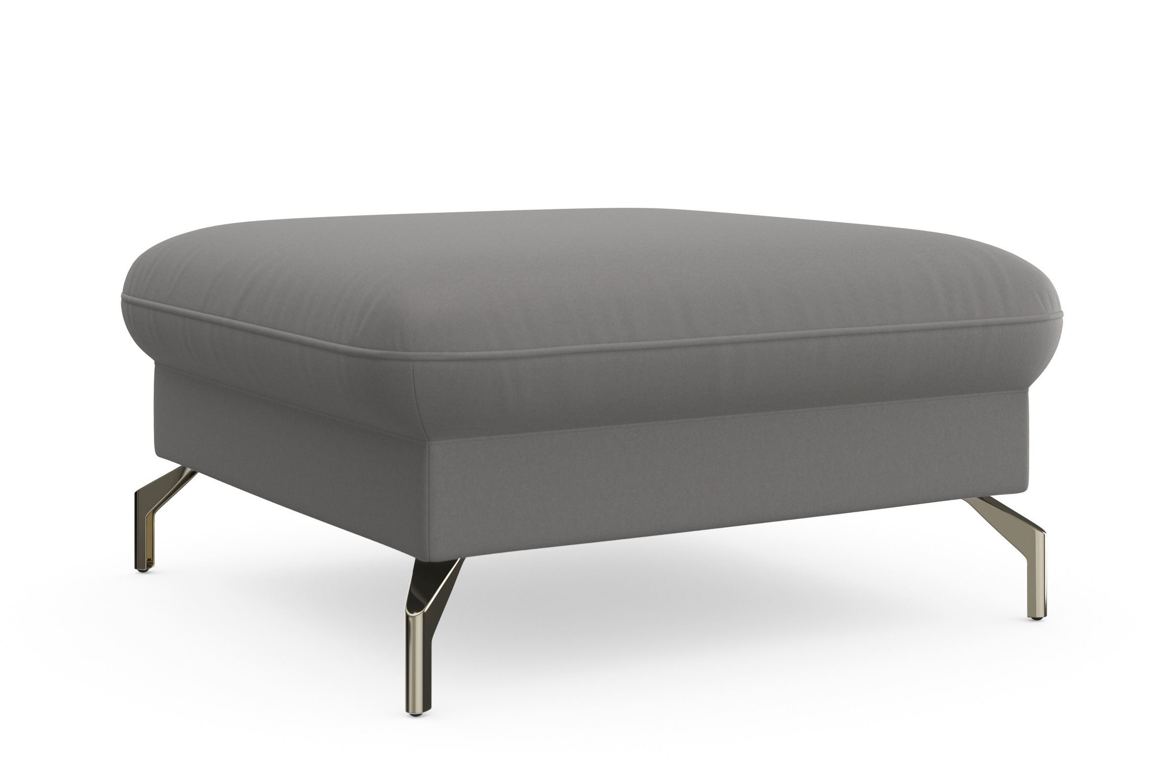 sit&more Hocker »Fashion«, inklusive Federkern, mit satinierten Nickelfüssen
