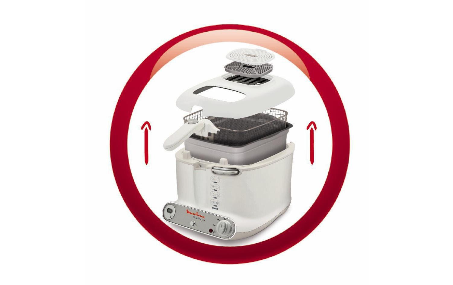 Moulinex Fritteuse »Super UNO AM3021, 1.5 kg«, 1800 W, Fassungsvermögen 2,2 l