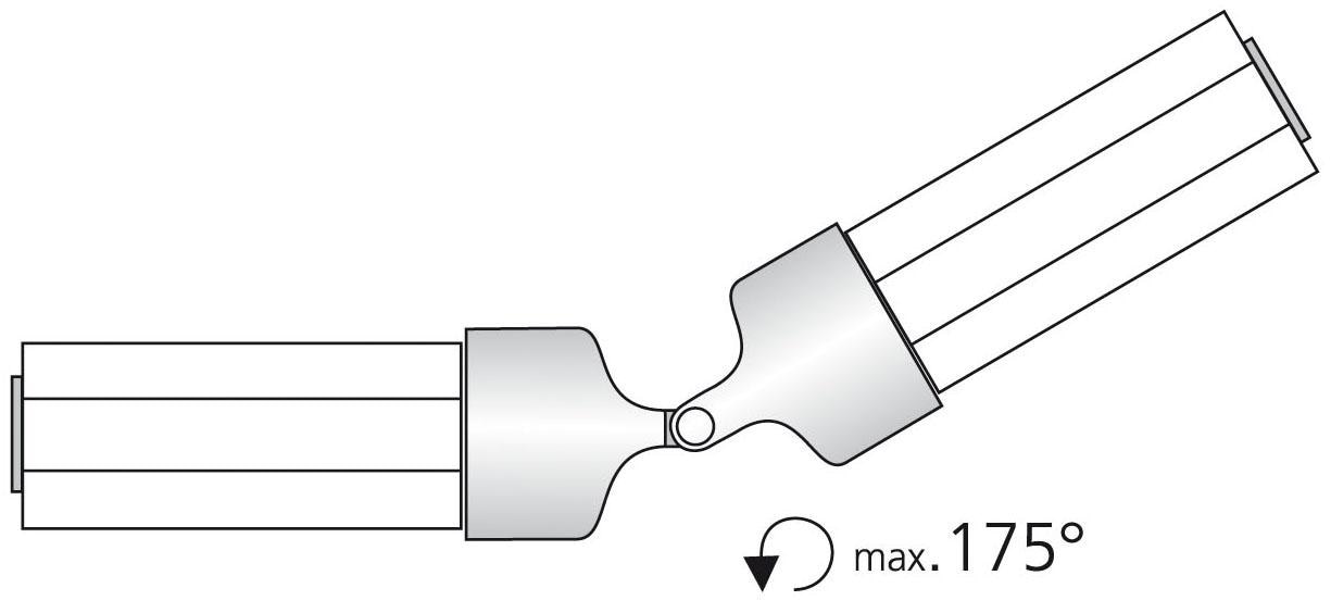 Liedeco Gelenkverbinder, (1 St.), Eckverbinder für Gardinenrohre Ø 16 mm