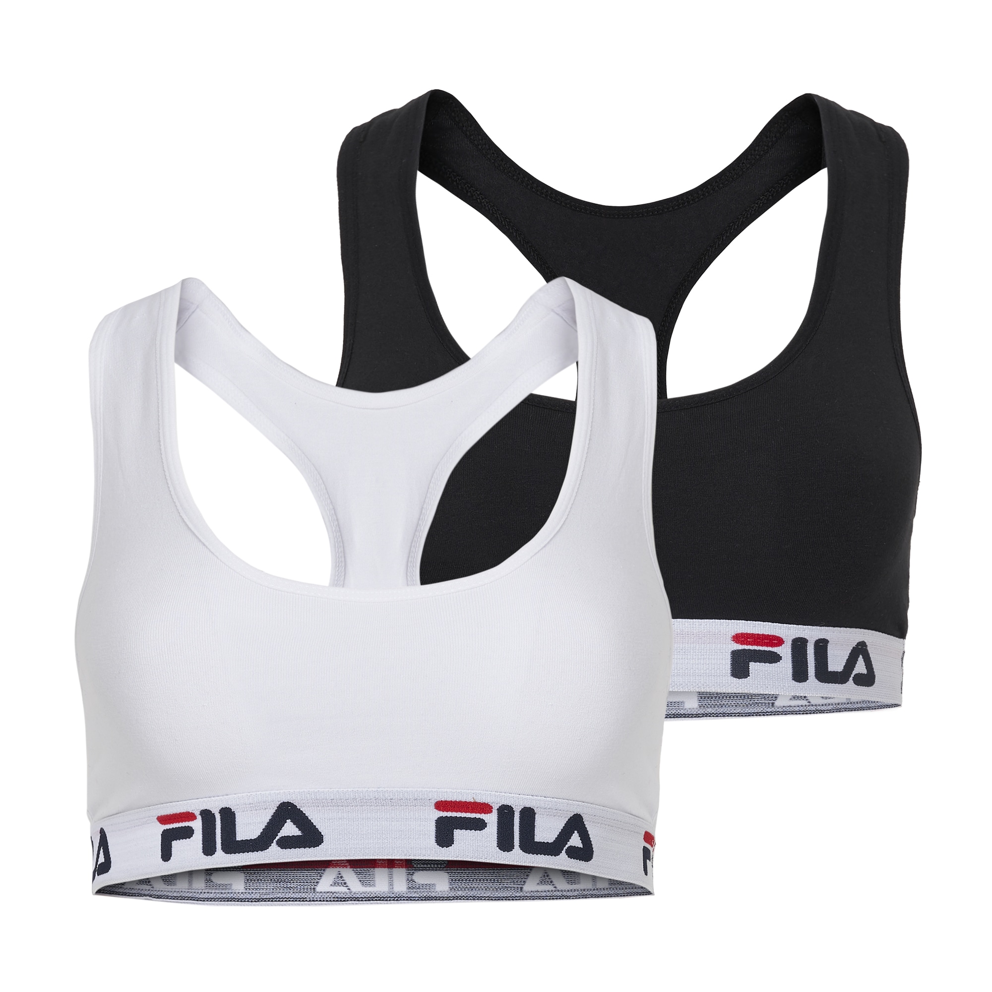 Fila Bustier »WOMAN BUSTIER« 2er Pack, ohne Polsterung und ohne Bügel, Racerbackrücken