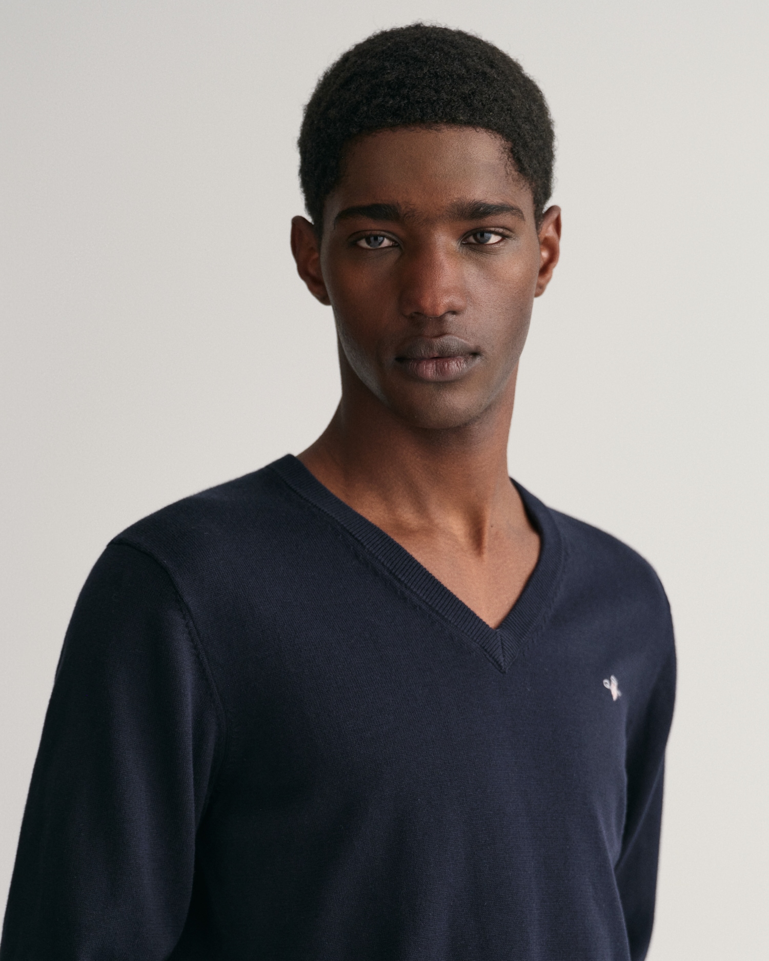 Gant V-Ausschnitt-Pullover »Classic Cotton V-Neck«, Premium Strickjersey aus weicher 100% Baumwolle, Übergangspullover