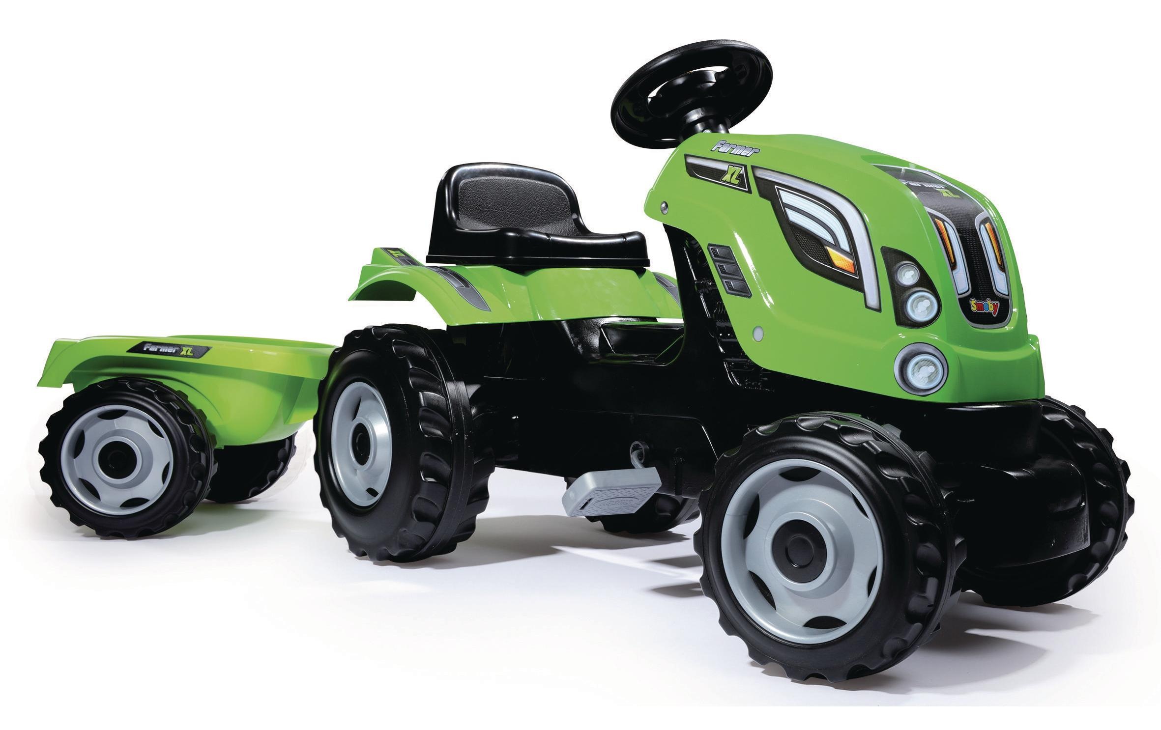 Smoby Trettraktor »Farmer XL, grün«, mit Anhänger