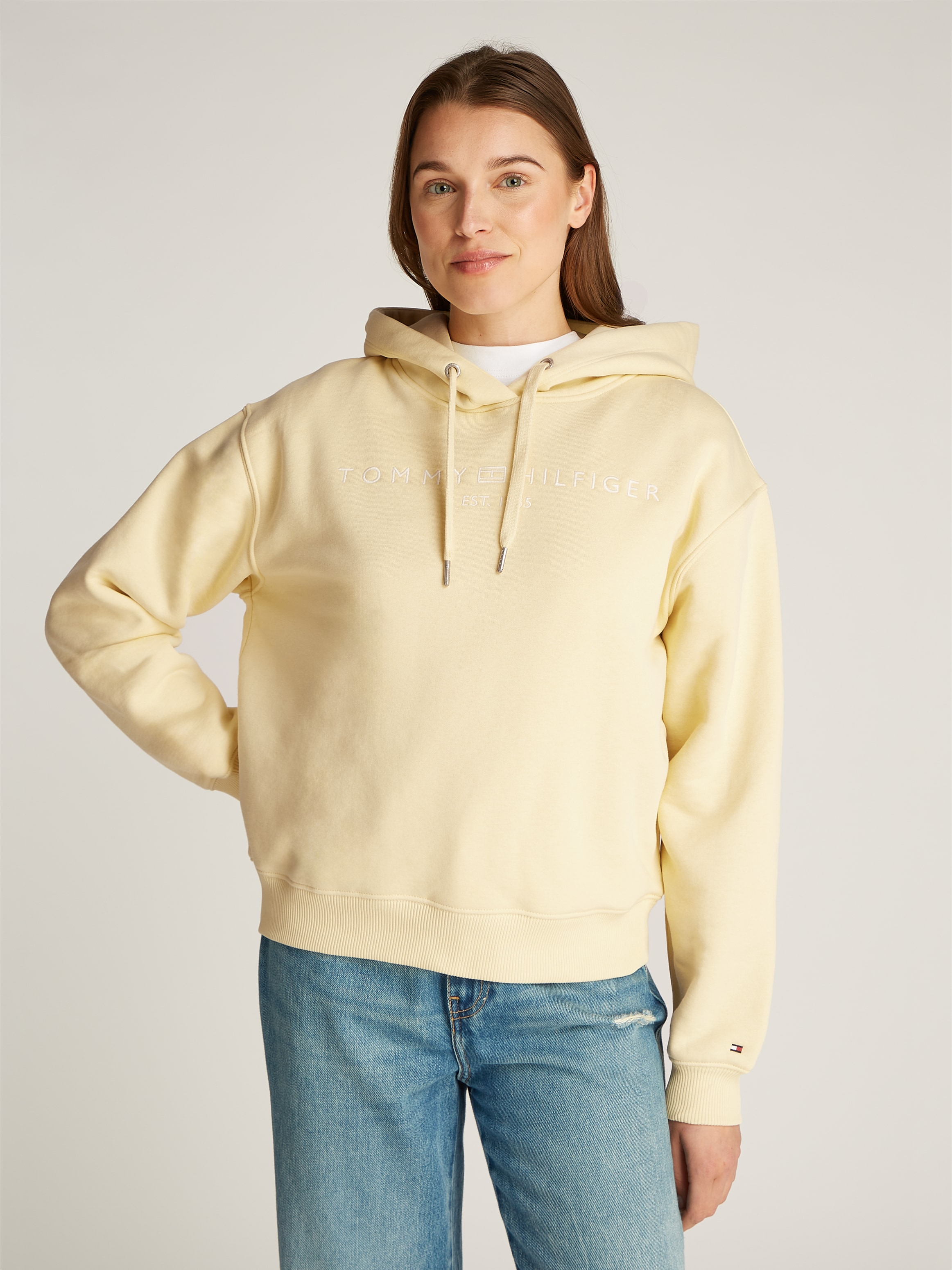 Tommy Hilfiger Kapuzensweatshirt »MDRN REG CORP LOGO HOODIE«, mit gesticktem Logo-Schriftzug