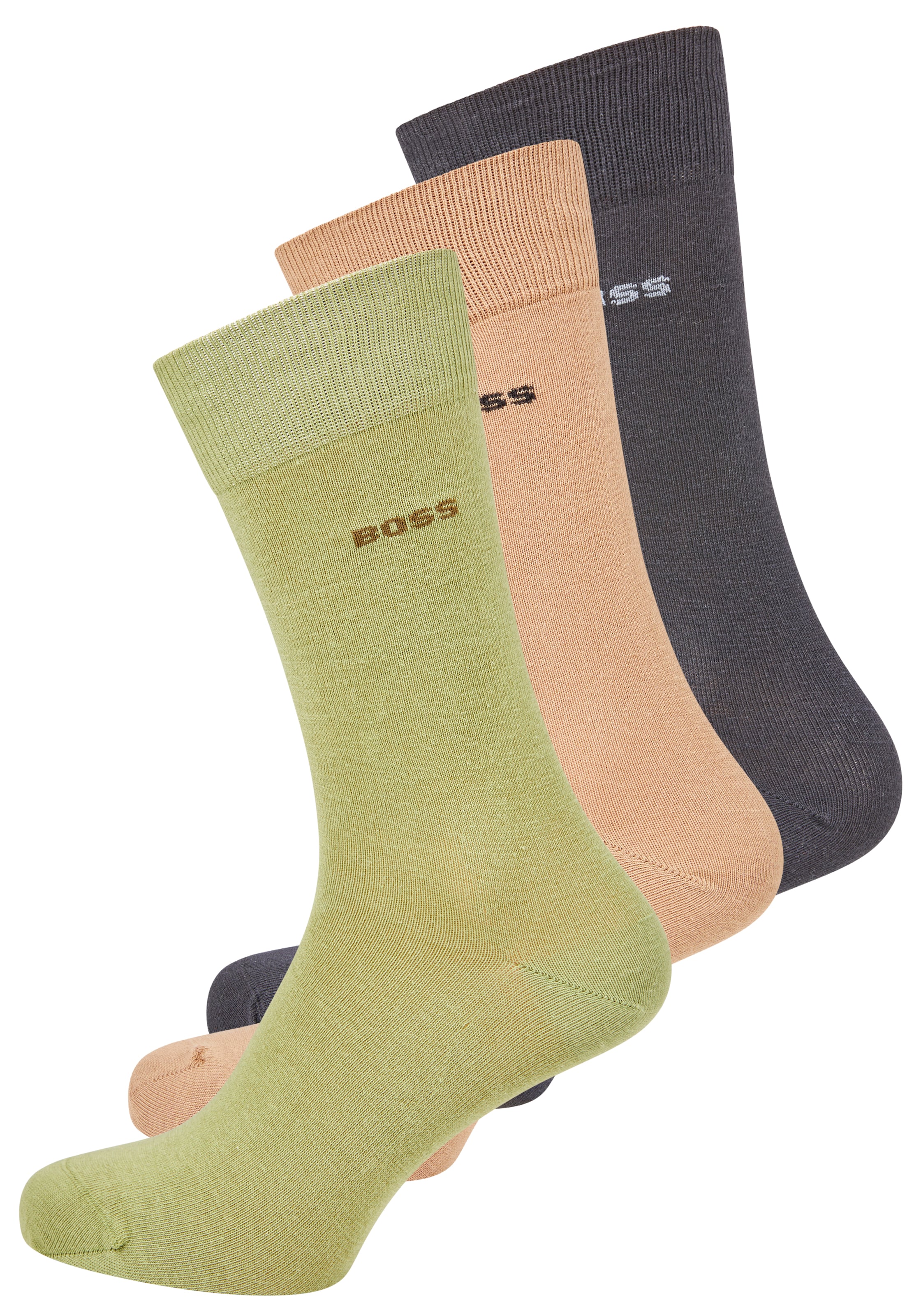 BOSS Freizeitsocken 3 Paar tlg. mit Logoschriftzug