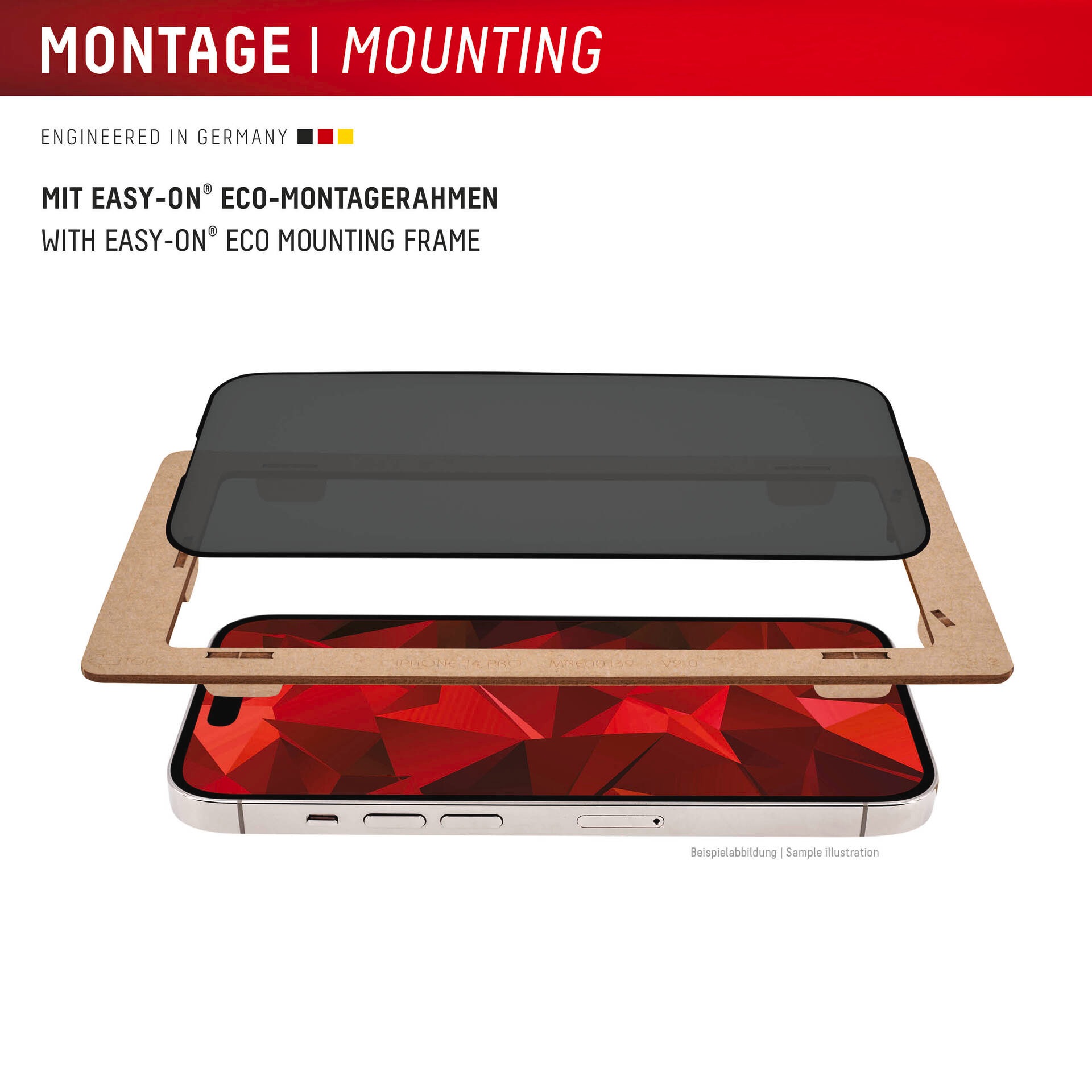 Displex Displayschutzglas »Privacy Glass Full Cover«, für Apple iPhone 16 Pro Max, (1 St.), Displayschutzfolie, Schutzfolie, Bildschirmschutz, kratz- & stossfest