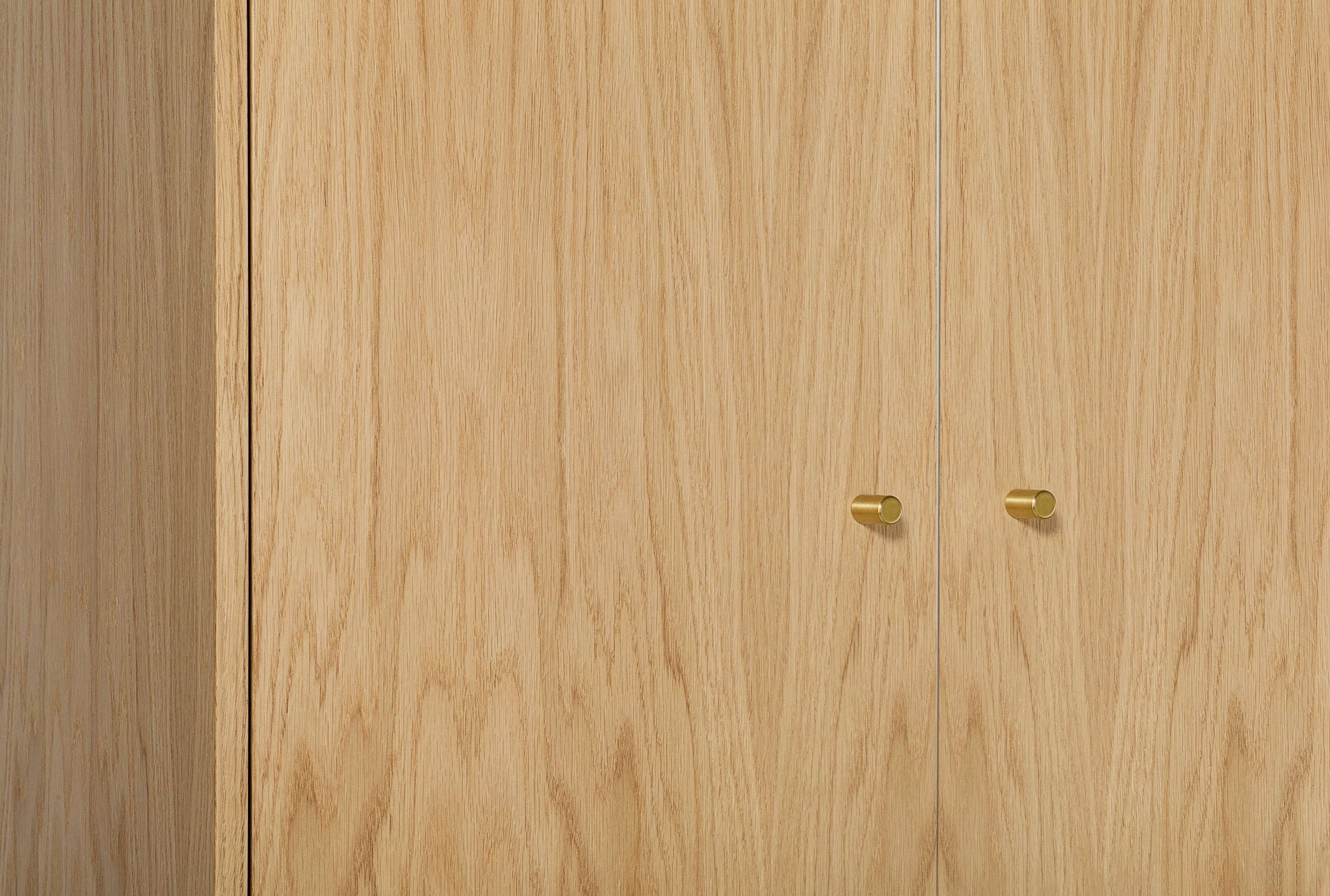 Woodman Kleiderschrank »Flora«, Holzfurnier aus Eiche, Fussrahmen aus Metall, Breite 80 cm