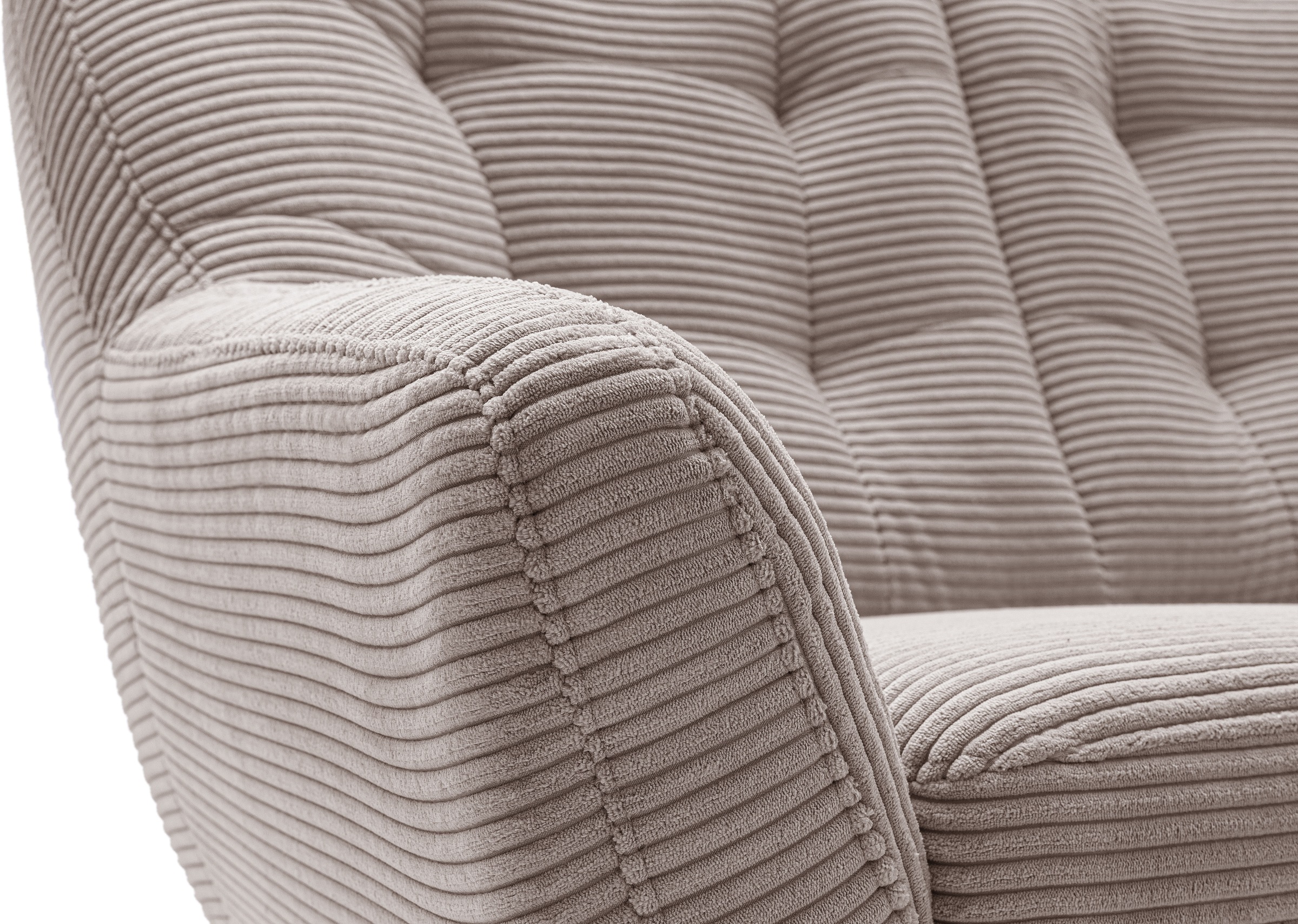 exxpo - sofa fashion 2-Sitzer »Scandi, bequem, aufwendige Rückenpolsterung für mehr Sitzkomfort«, akuelle Farben in hochwertige Bezugsqualitäten, Holzfuss