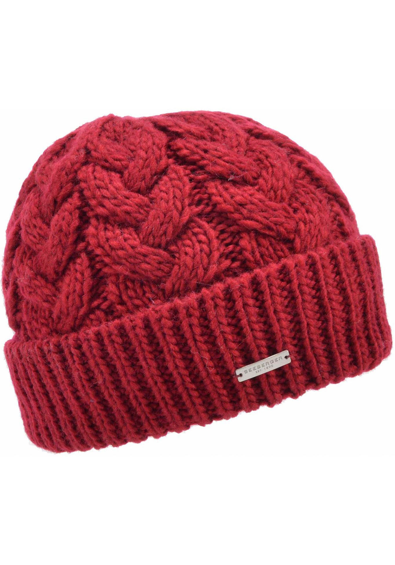 Seeberger Strickmütze, Wintermütze mit Zopfmuster kaufen