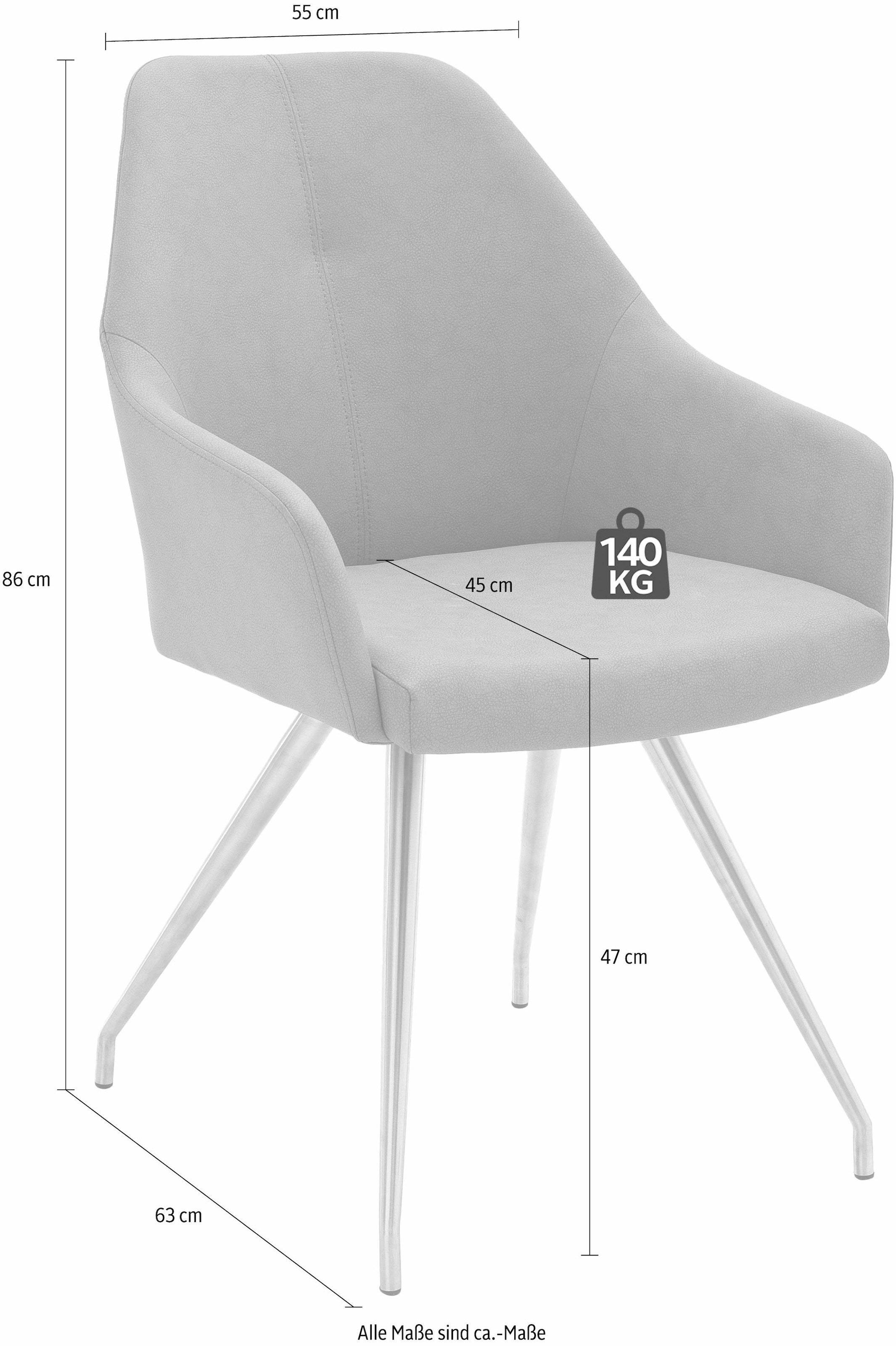 MCA furniture 4-Fussstuhl »Madita A-Oval«, Kunstleder, Stuhl (Set), | 2 online 140 belastbar Jelmoli-Versand bestellen bis St., Kg