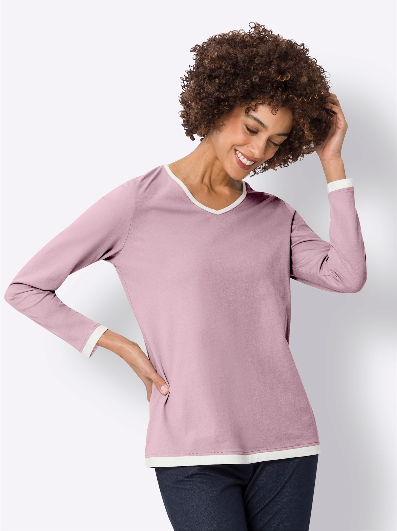 Classic Basics Langarmshirt »V-Shirt« 1 Stk.