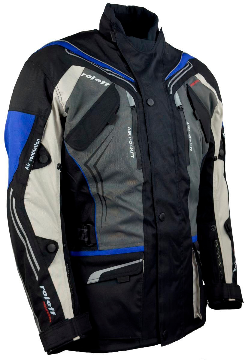 roleff Motorradjacke »Turin«, mit Sicherheitsstreifen