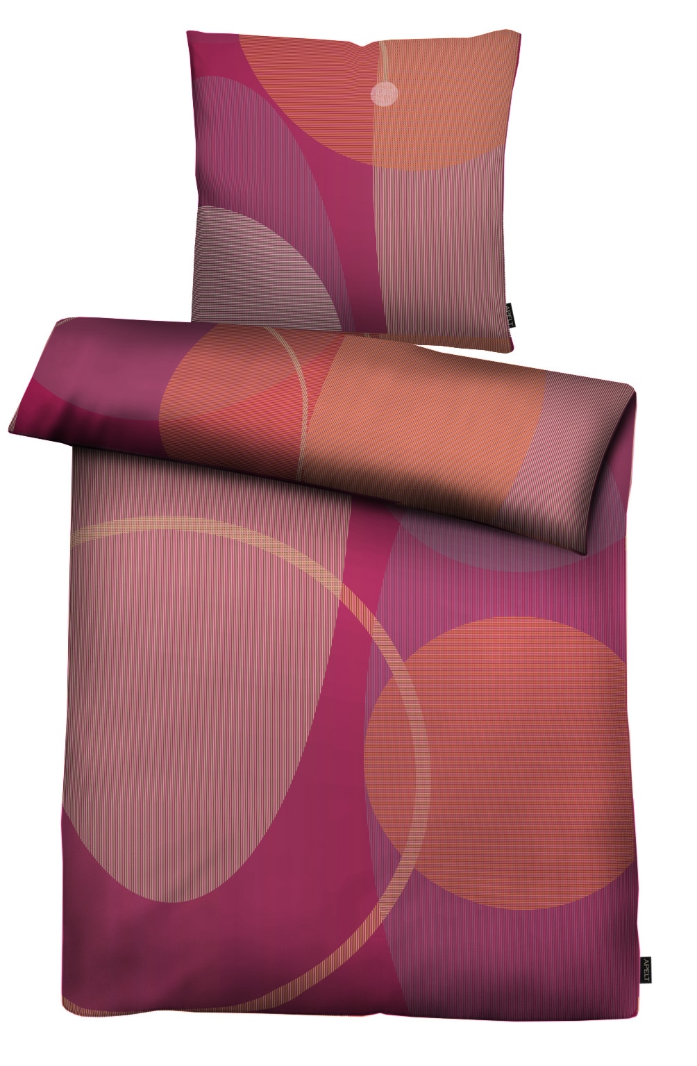 APELT Bettwäsche "Graphics" 2 Bettwäsche-Set mit Reißverschluss, Baumwoll-Satin, Digitaldruck
