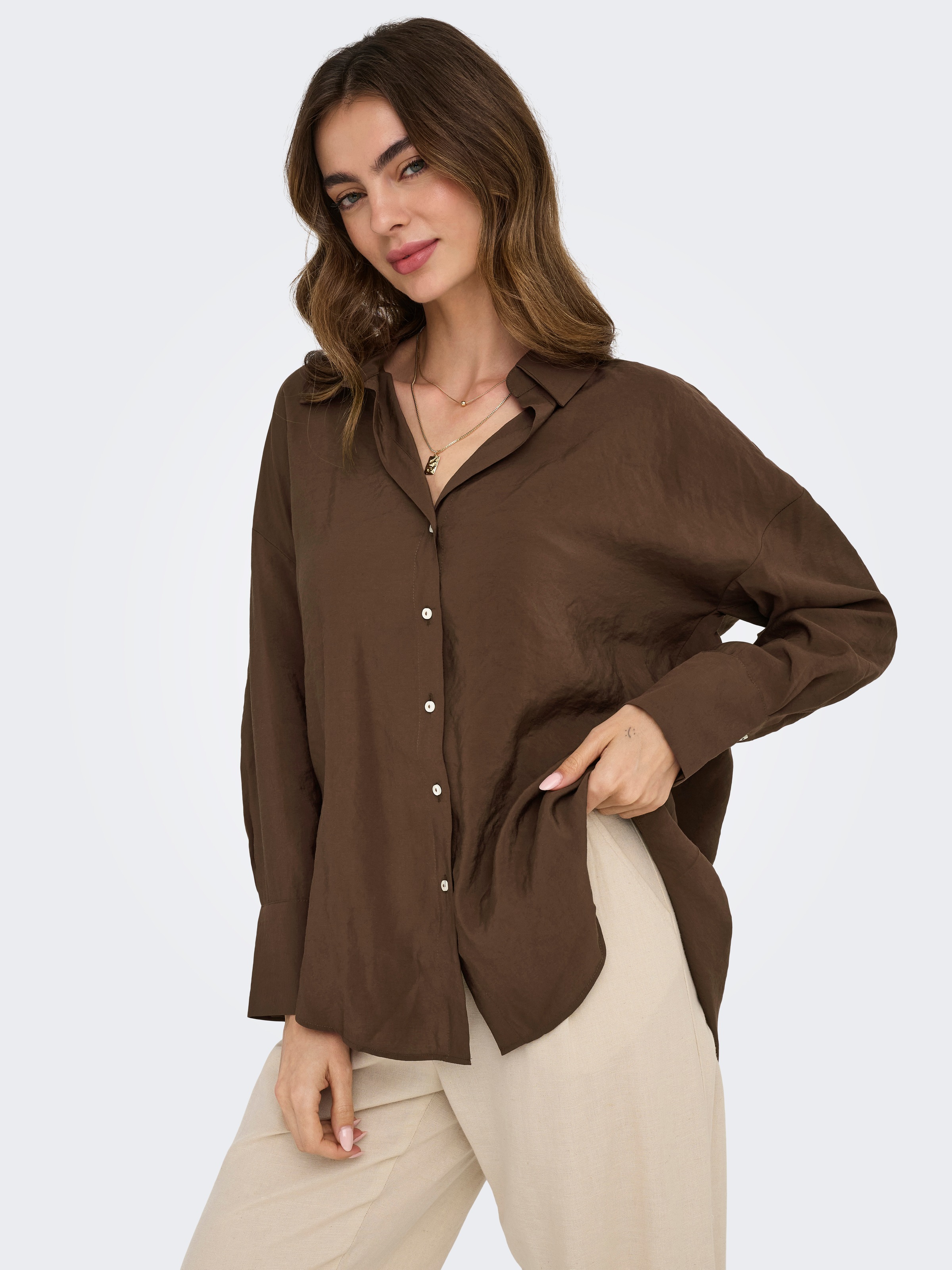 ONLY Hemdbluse »ONLZAZIMA L/S LOOSE SHIRT WVN NOOS«