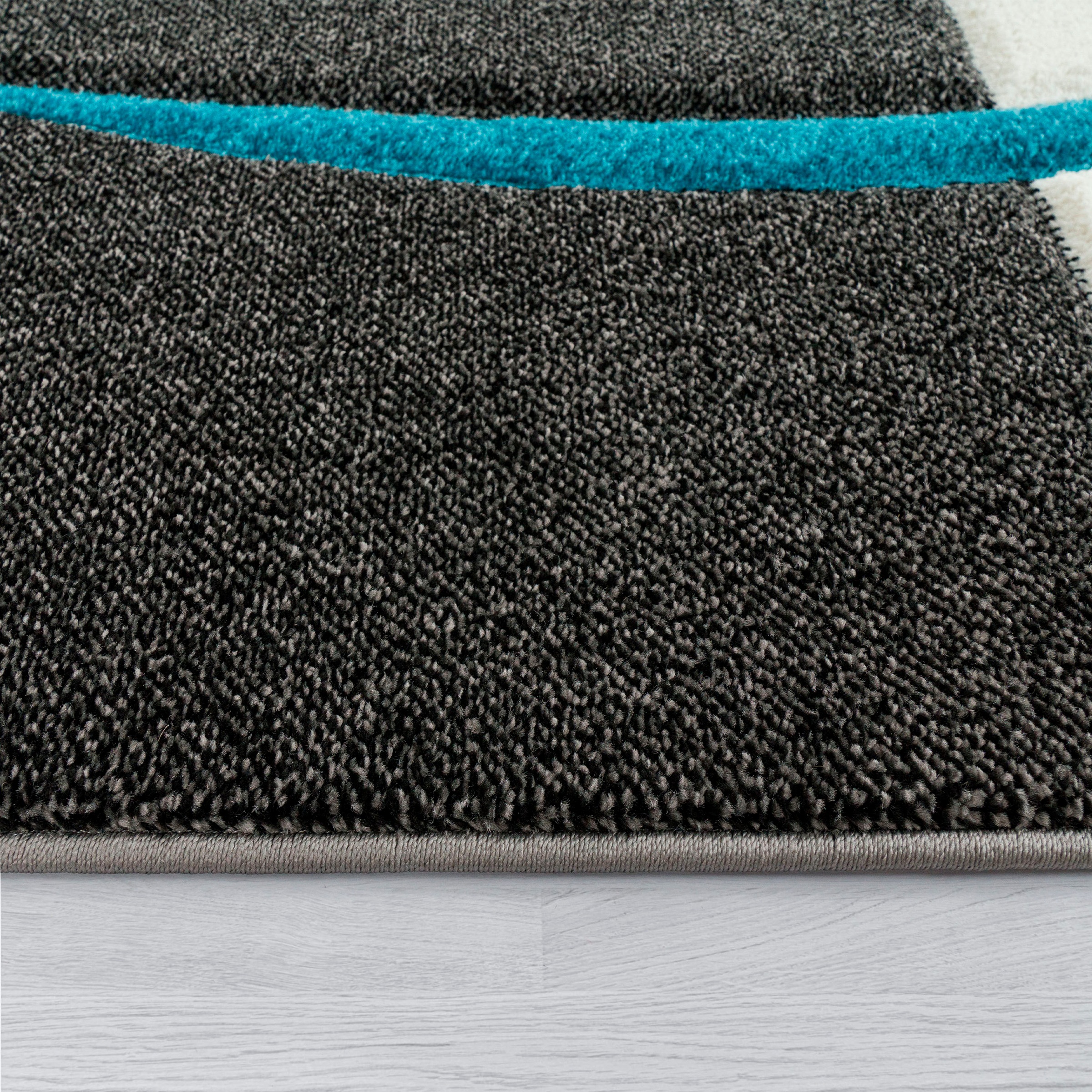 Paco Home Teppich »Diamond 665«, rechteckig, 17 mm Höhe, Karo Muster, 3D-Design, auch als Läufer, Wohnzimmer, Schlafzimmer
